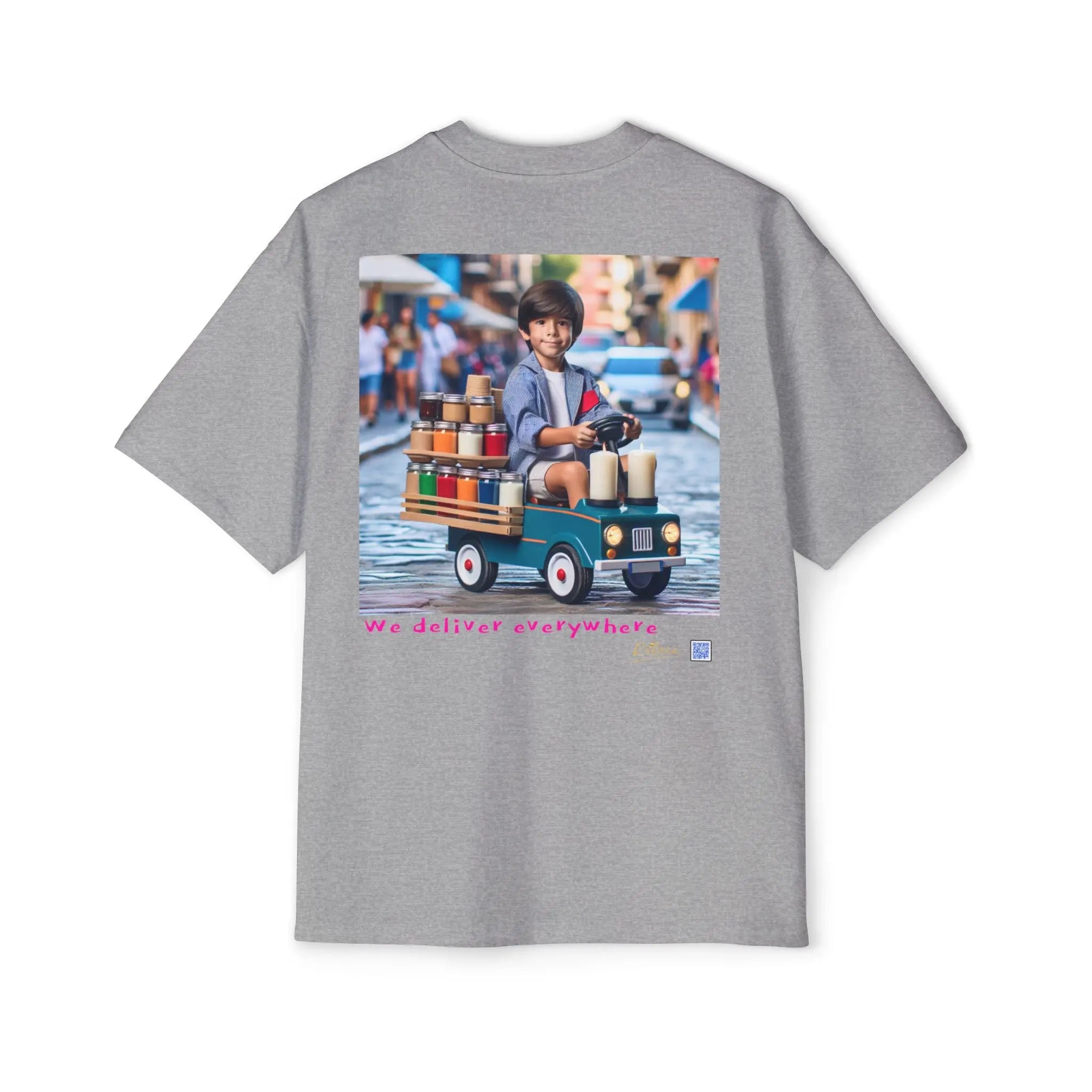 Relaxa Men's Heavy Oversized Tee - Relax & Deliver Graphic Tee Printify