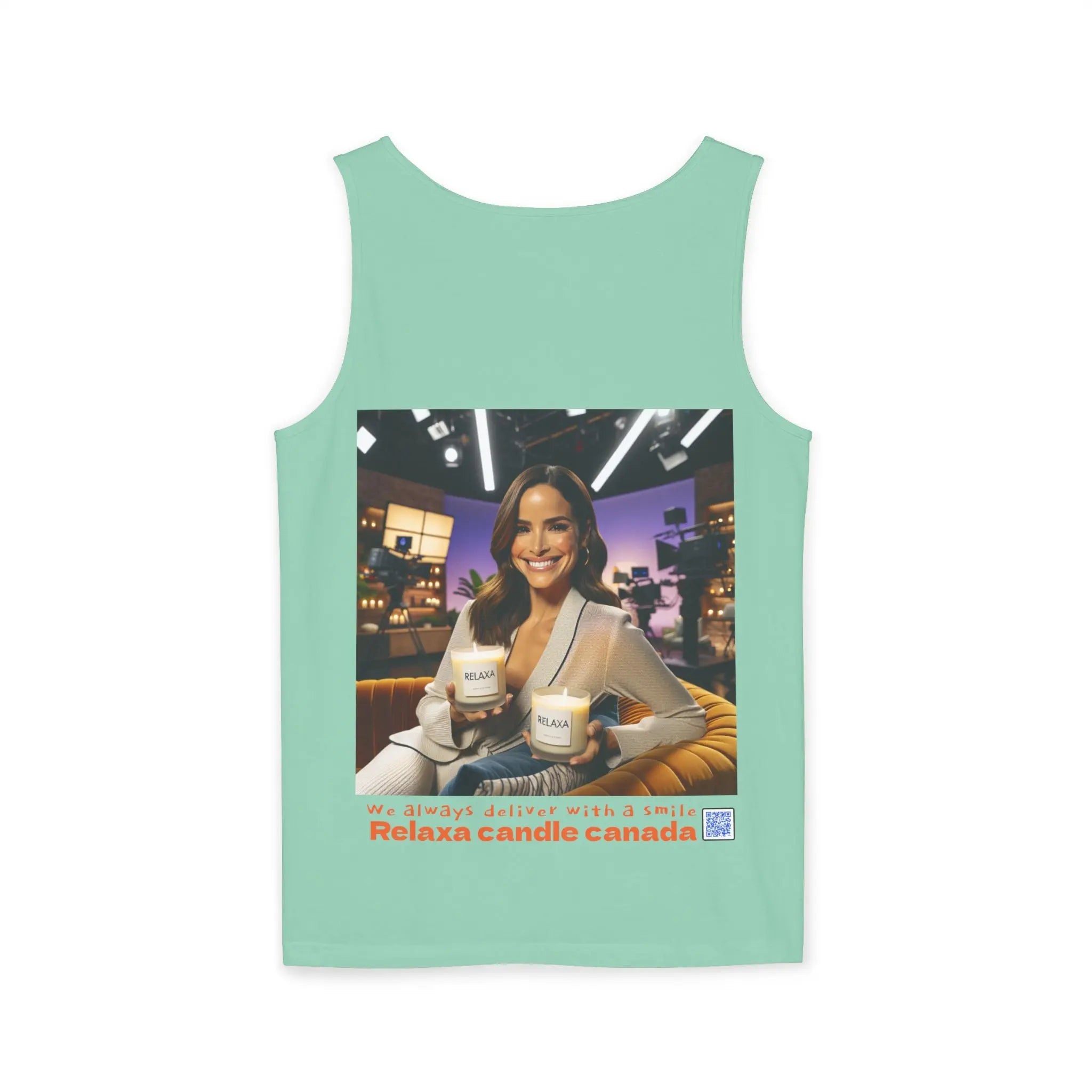 Unisex Relaxing Candle Graphic Tank Top - Perfect for Summer, Gifting & Relaxation Printify