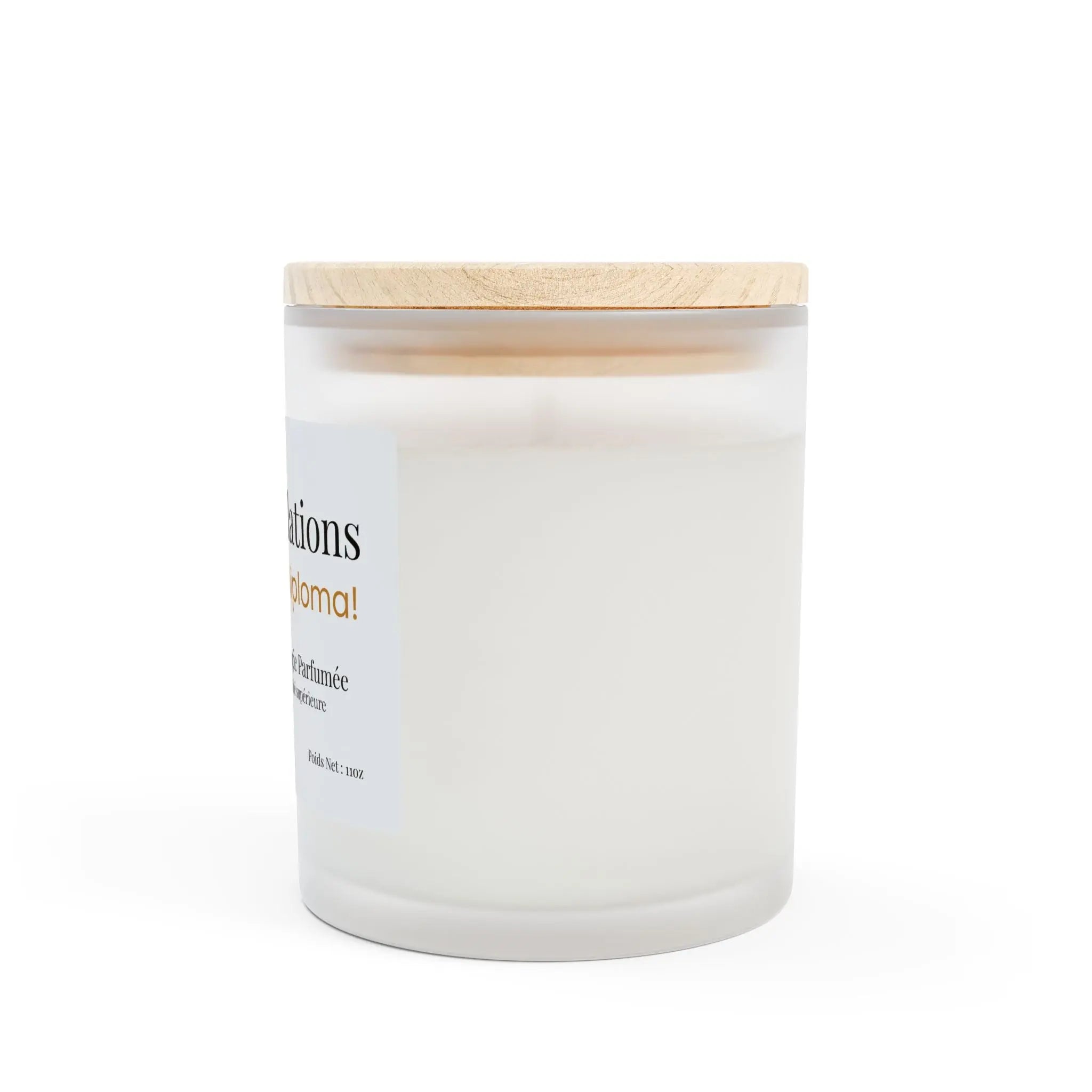 Frosted Glass Graduation Candle - Congratulations for your Diploma! Printify