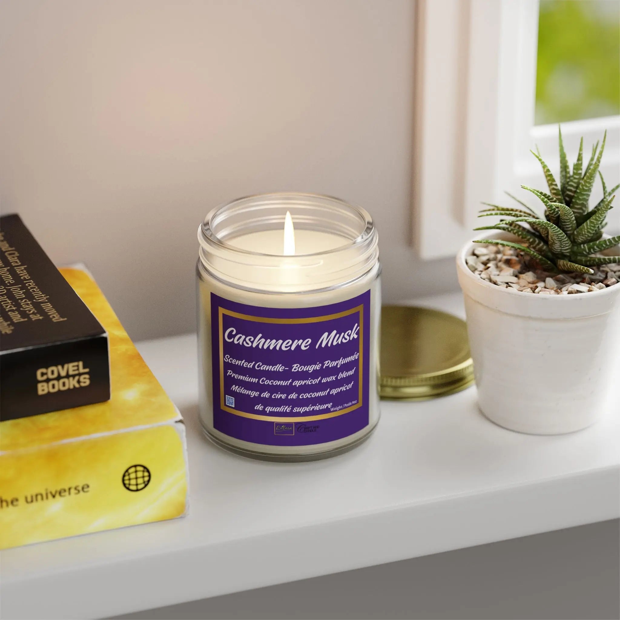 Candle, Cashmere Musk Scented Coconut Apricot Relaxa Candle Canada