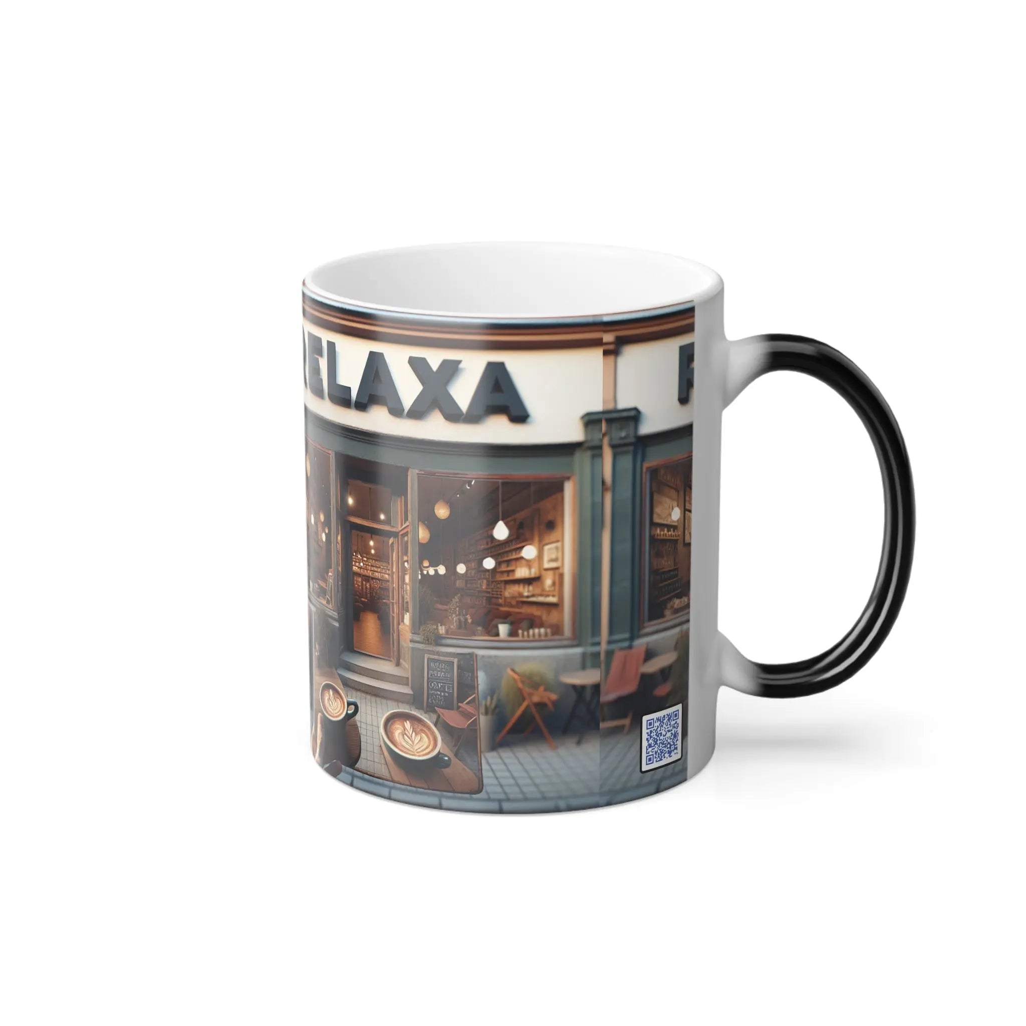 Cozy Color Morphing Coffee Mug - Relax at Your Favorite Cafe Design Printify