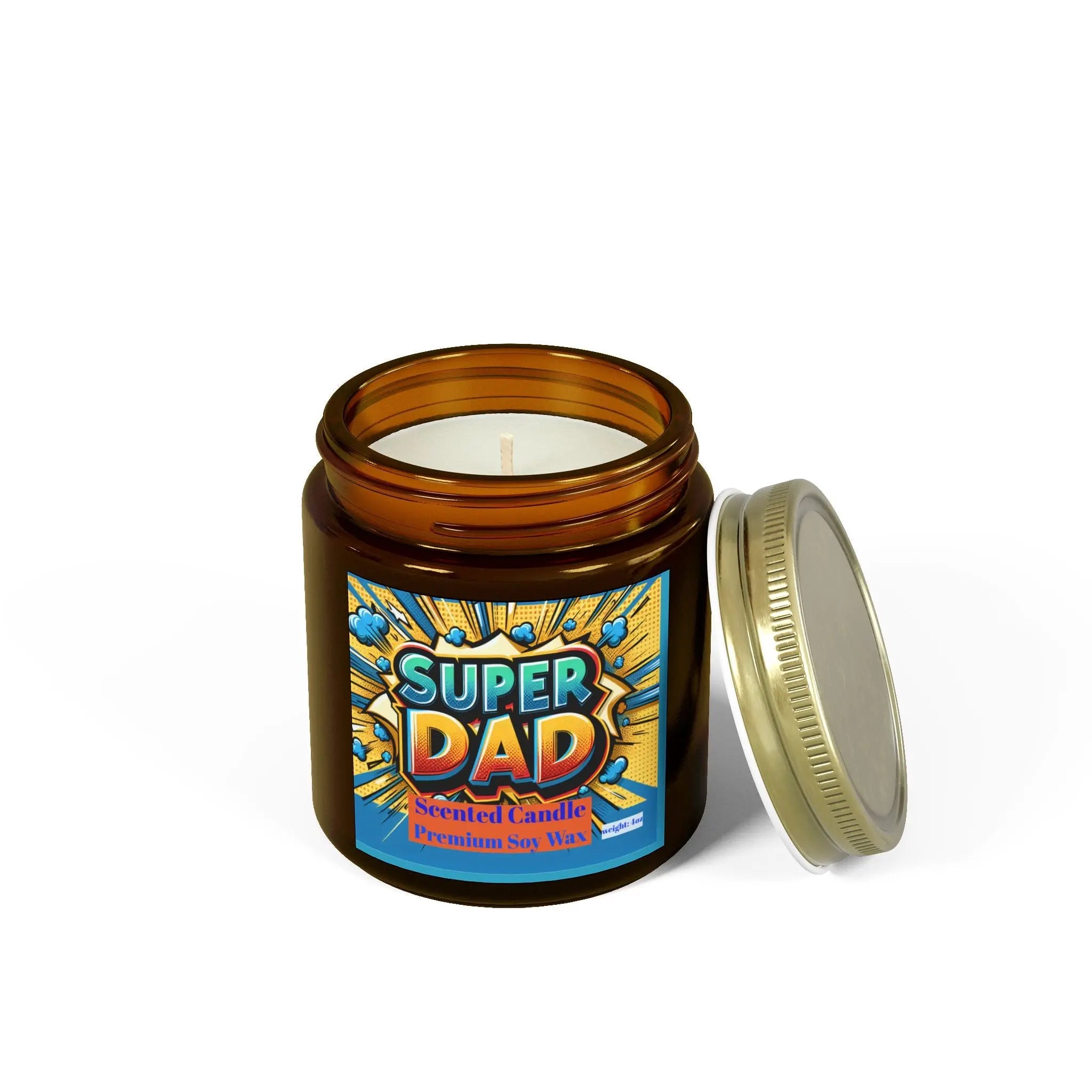 Super Dad Scented Candle - Premium Coconut Apricot Wax - Perfect Gift for Father's Day Printify