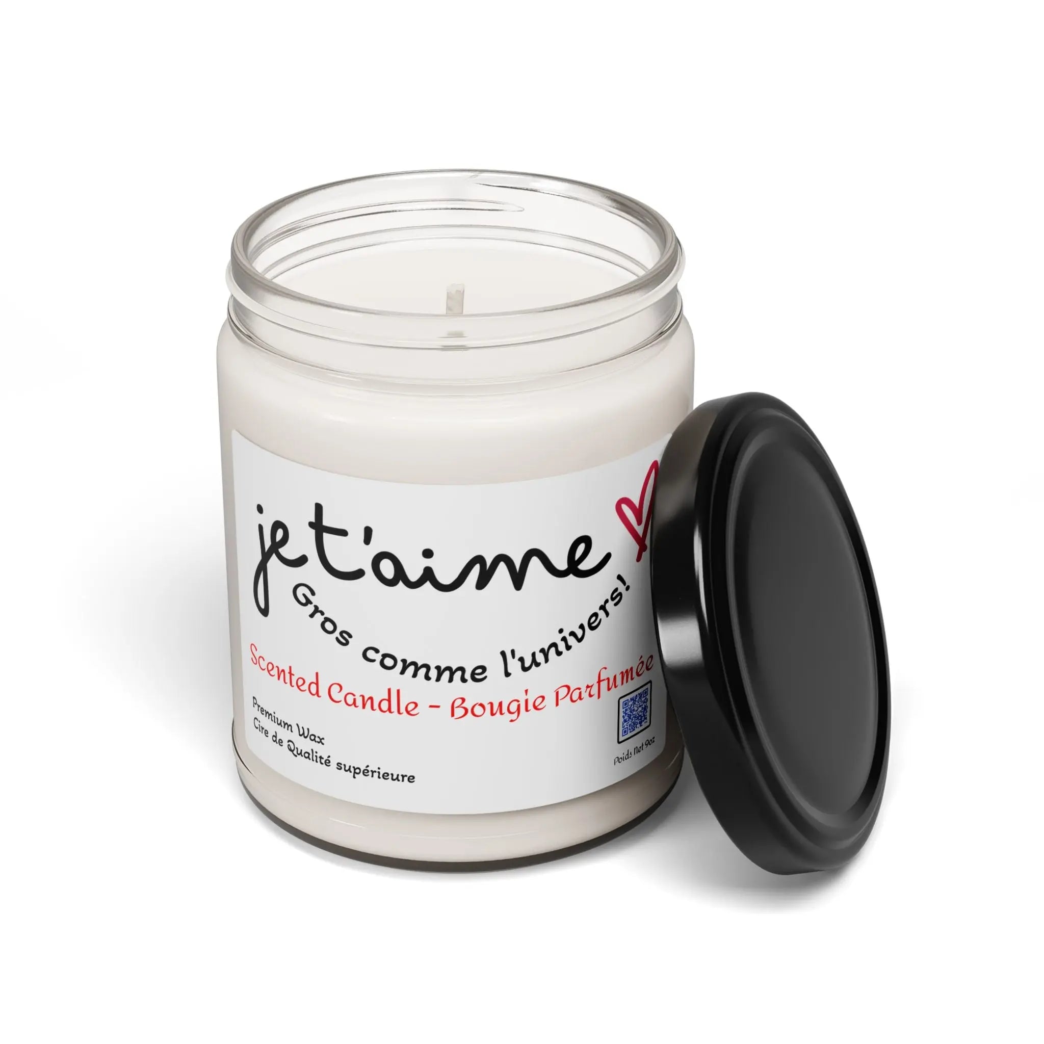 Romantic Scented Soy Candle - Je t'aime - 9oz Printify