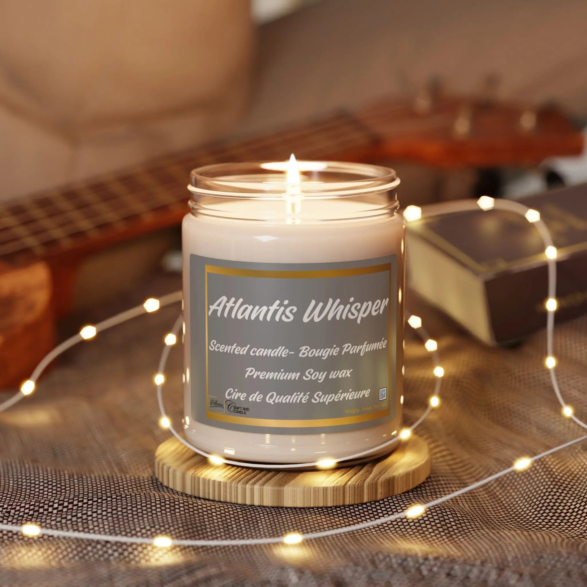 Soy Candle - Atlantis Whisper Scented, 9oz Relaxa Candle Canada