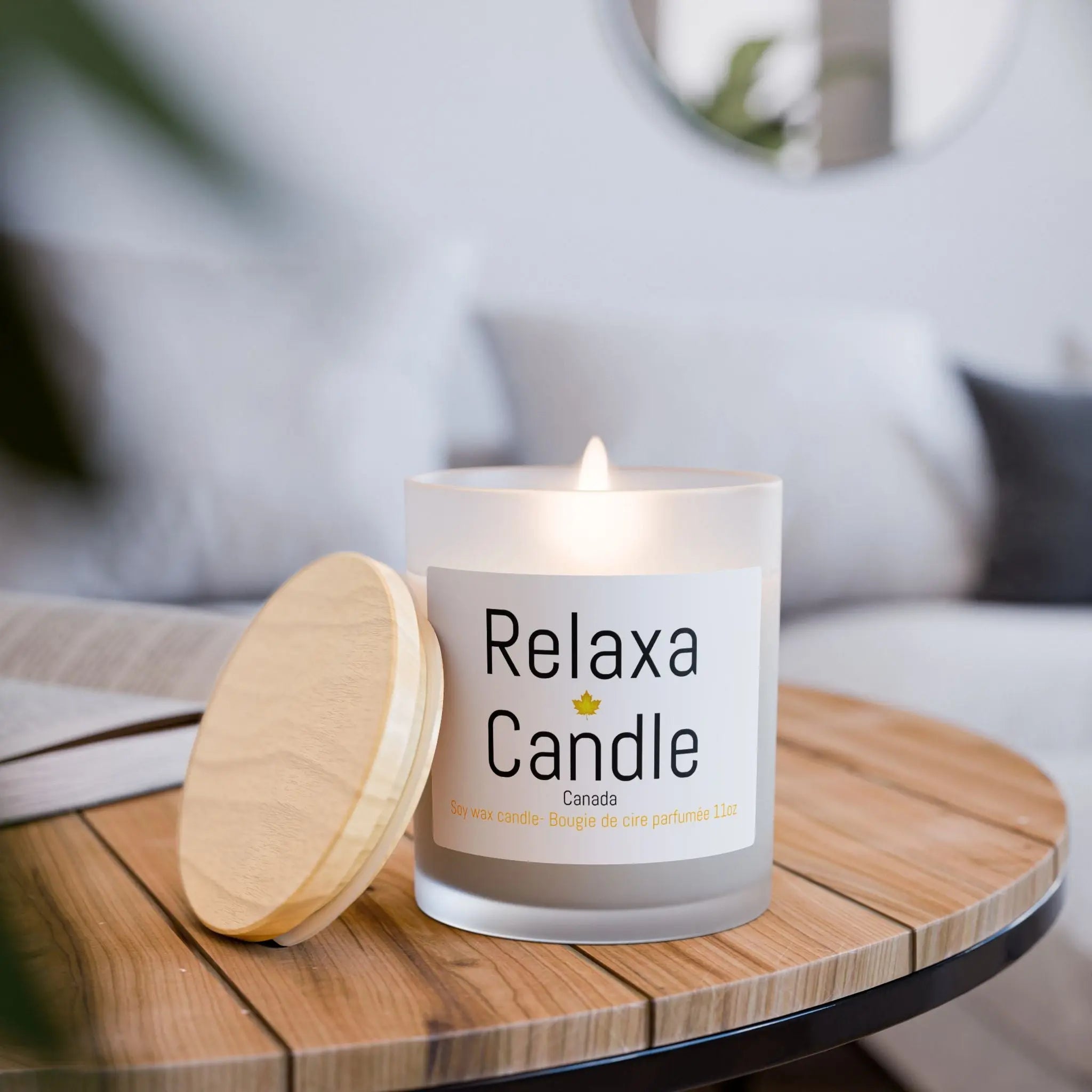 Relaxing Frosted Glass Candle | Scented Soy Wax | Perfect for Home Decor, Self-Care, Spa, Gifts, Relaxation Relaxa Candle Canada