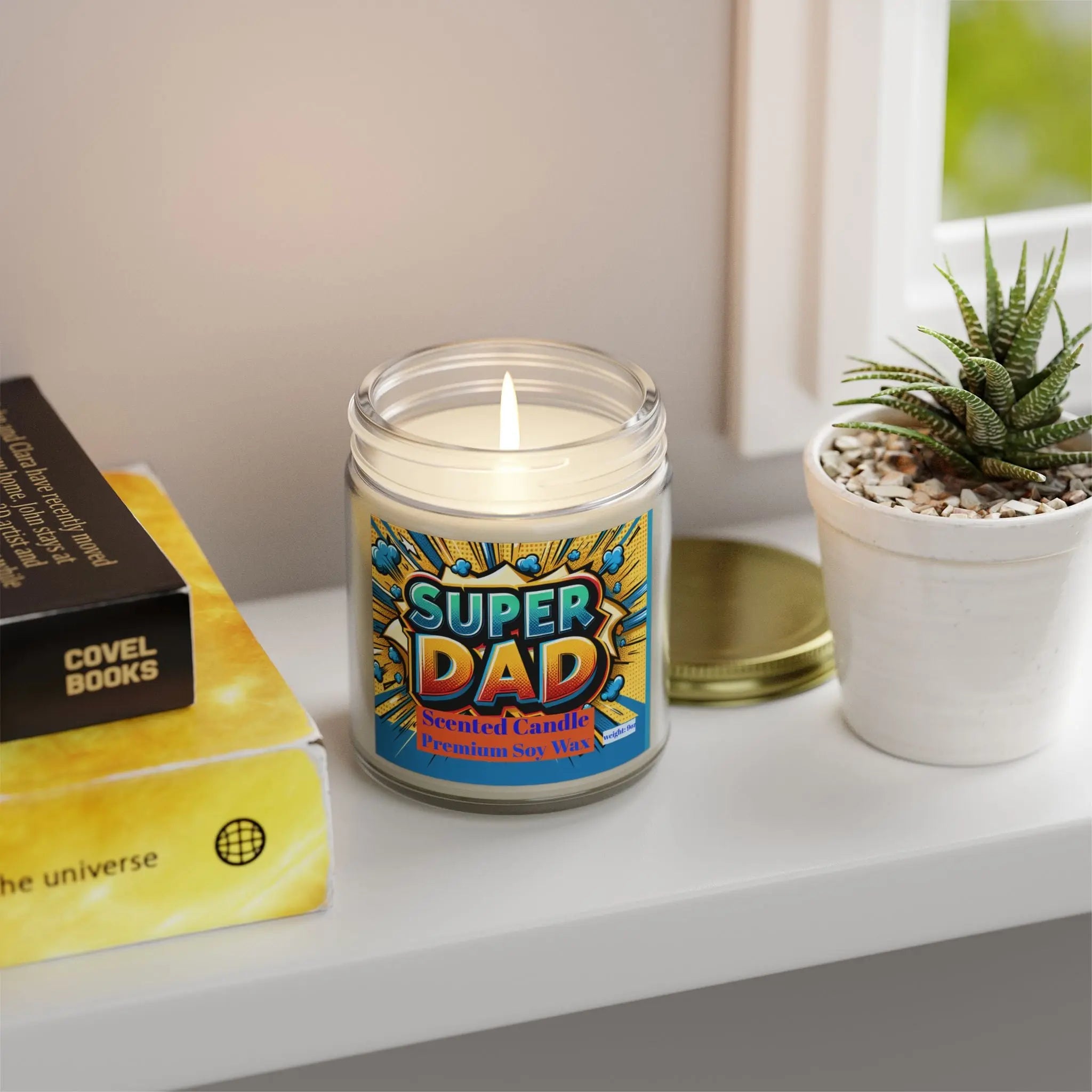 Super Dad Scented Candle - Premium Coconut Apricot Wax - Perfect Gift for Father's Day Printify