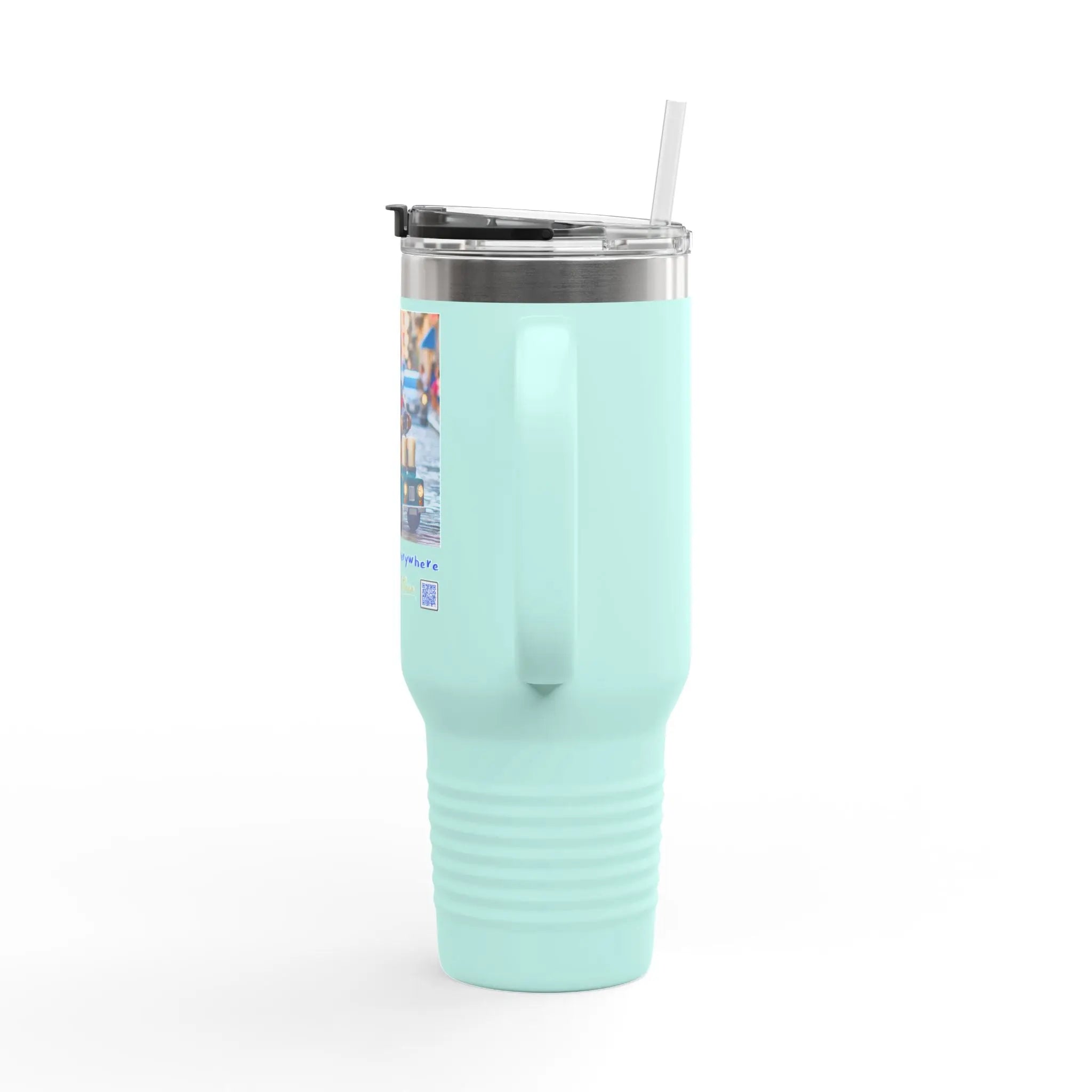 Insulated Travel Mug - We Deliver Everywhere Design, 40oz Printify