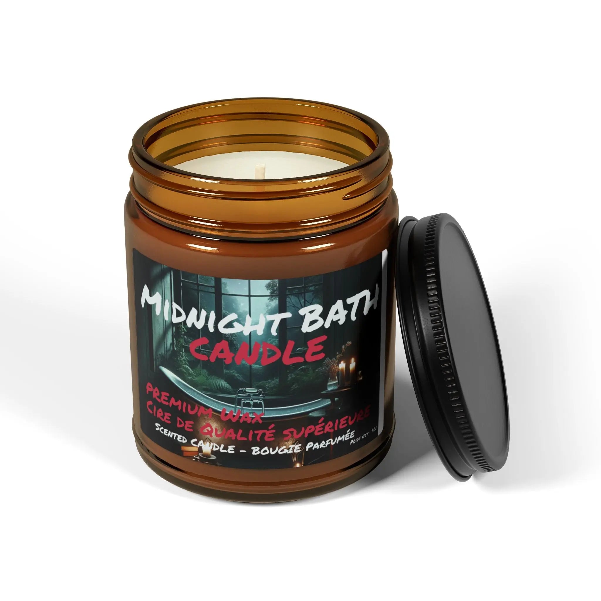 Midnight Bath Scented Soy Candle - Relaxing Ambiance for Self-Care Printify