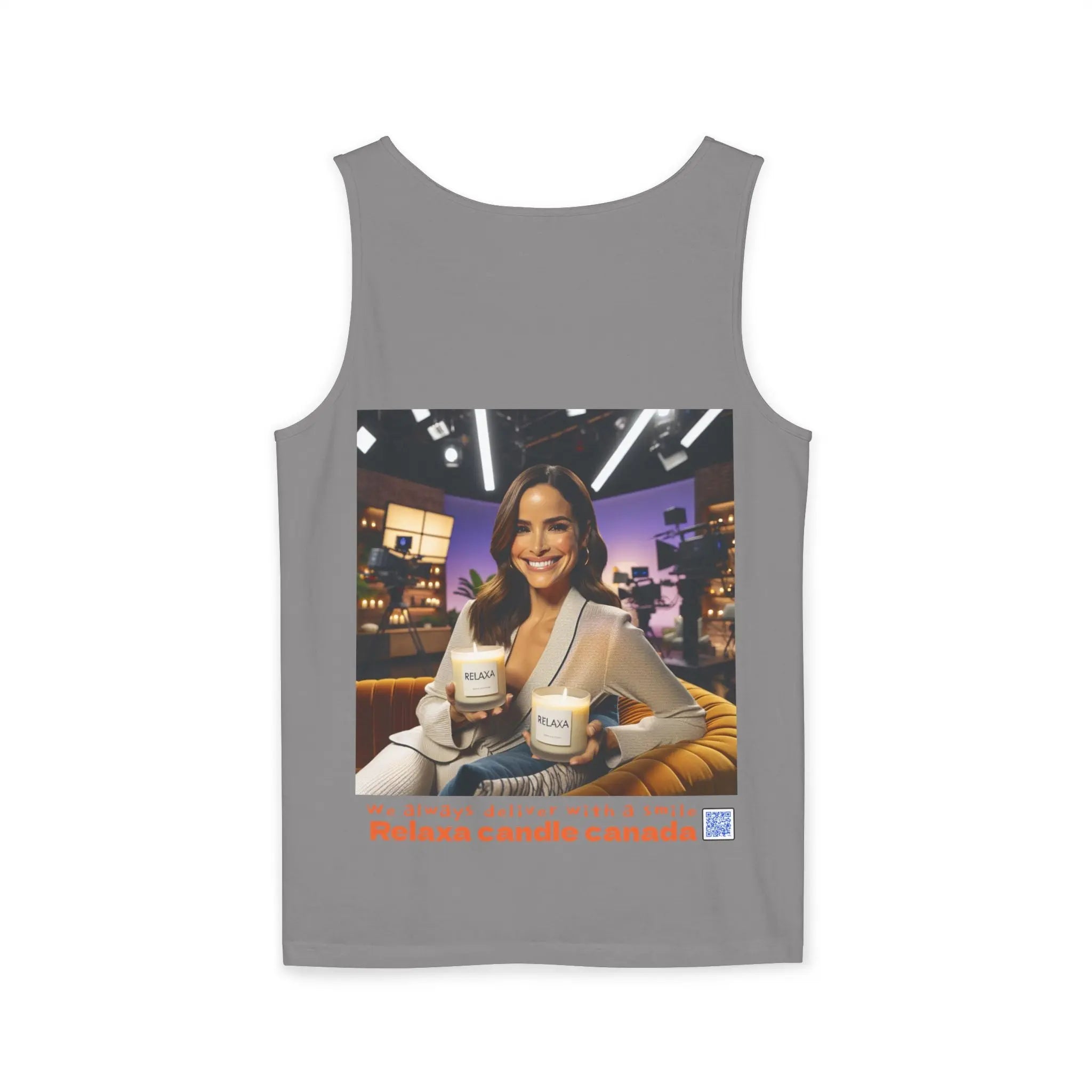 Unisex Relaxing Candle Graphic Tank Top - Perfect for Summer, Gifting & Relaxation Printify