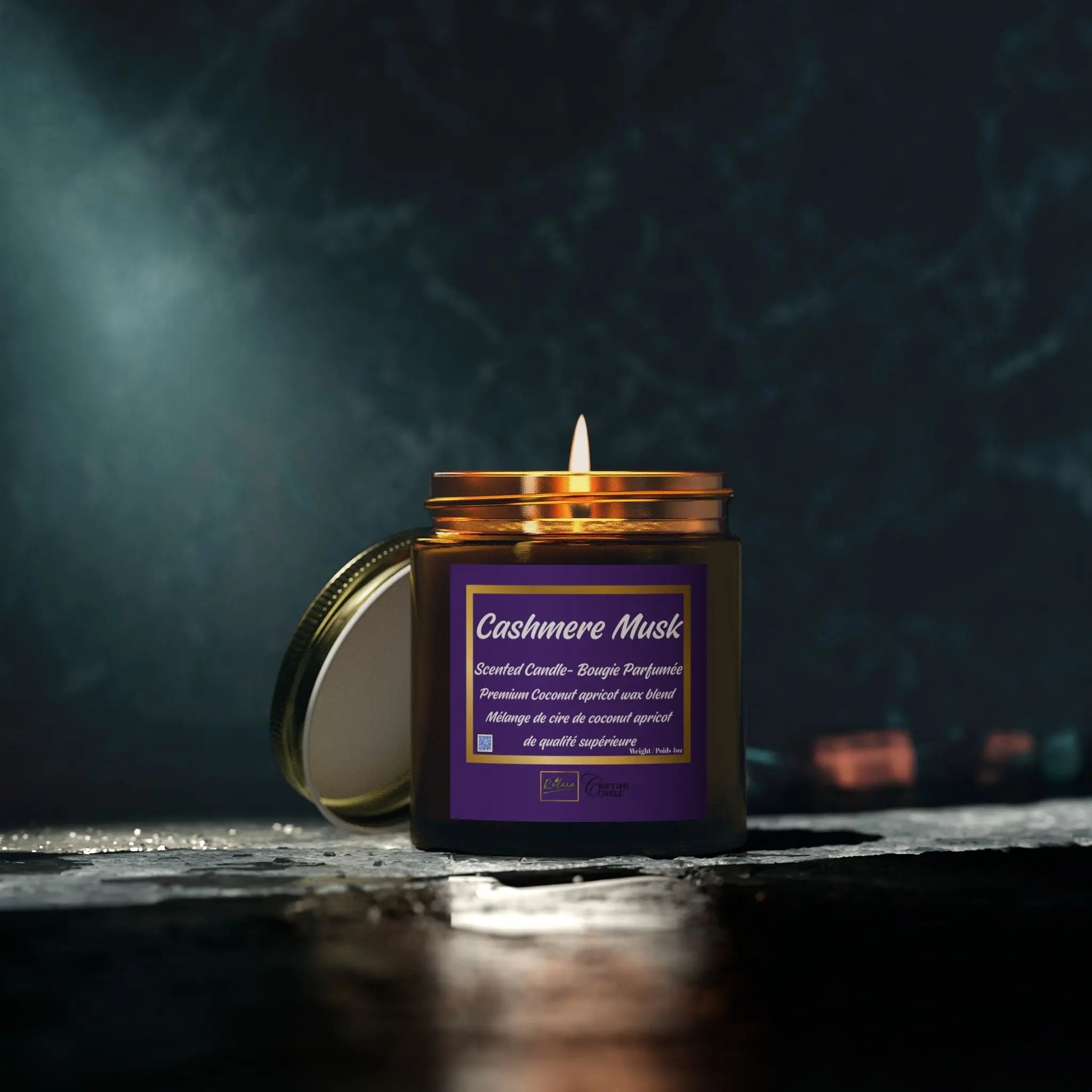 Candle, Cashmere Musk Scented Coconut Apricot Relaxa Candle Canada