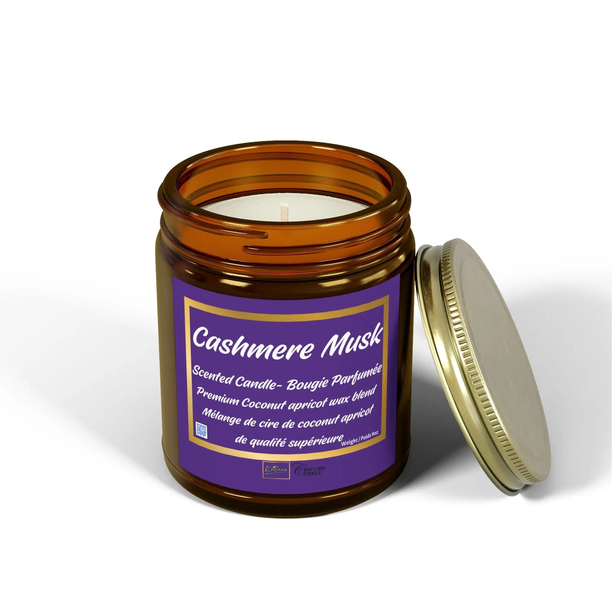 Candle, Cashmere Musk Scented Coconut Apricot Relaxa Candle Canada