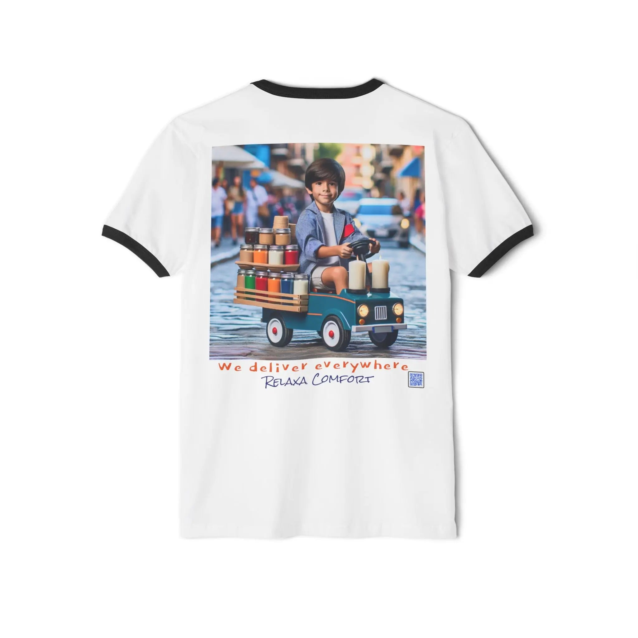 Relaxed Delivery Unisex Cotton Ringer T-Shirt - Fun & Trendy Graphic Tee Printify
