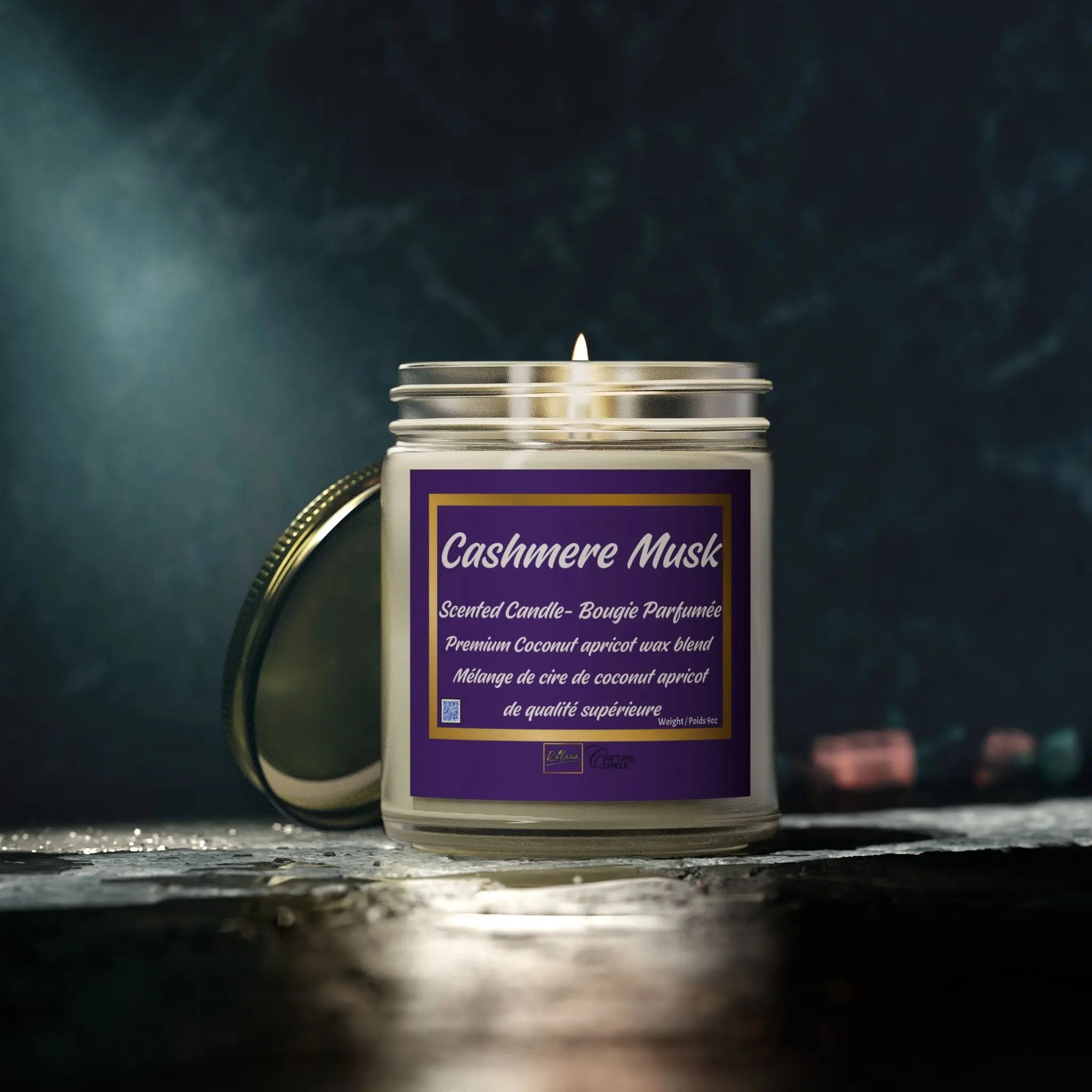 Candle, Cashmere Musk Scented Coconut Apricot Relaxa Candle Canada