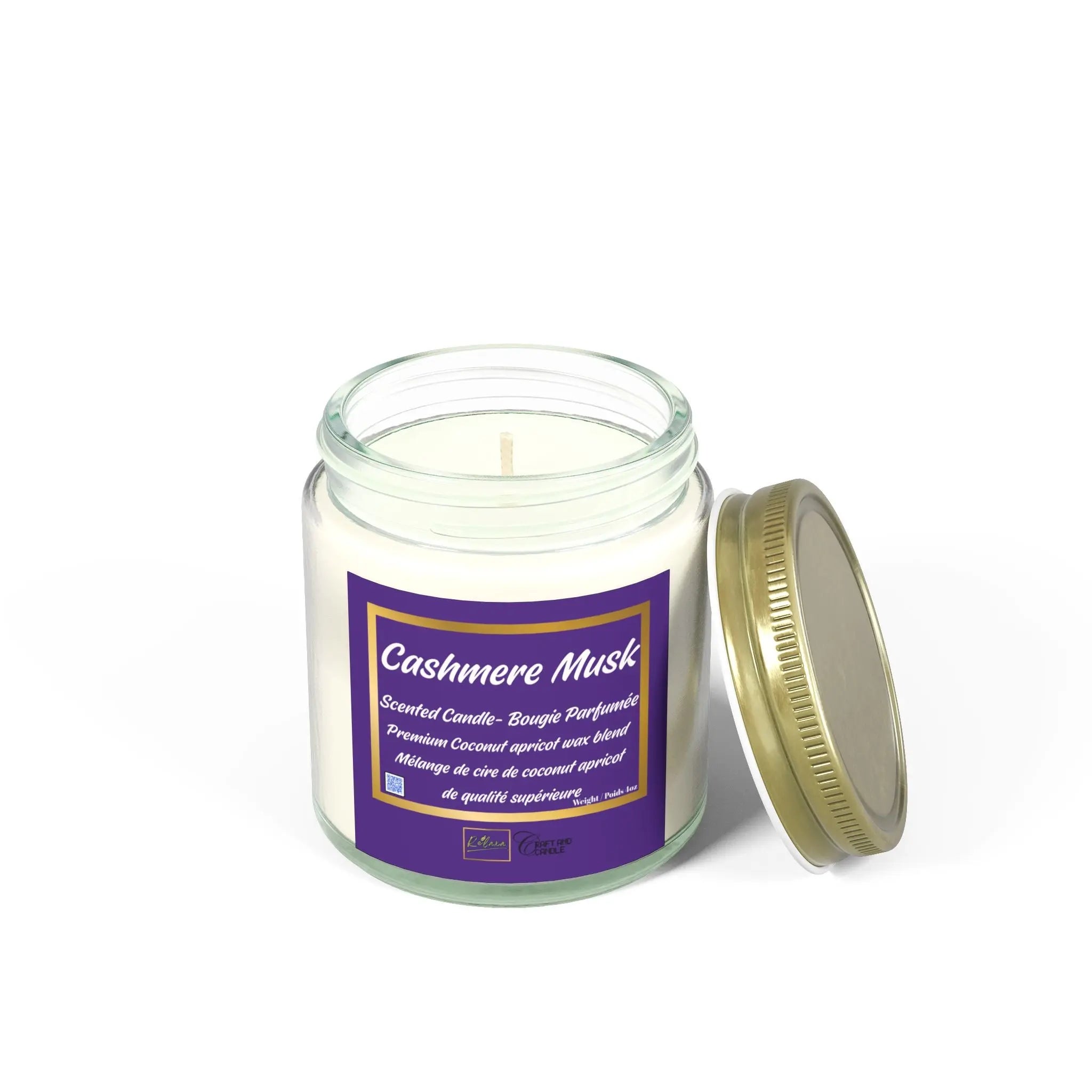 Candle, Cashmere Musk Scented Coconut Apricot Relaxa Candle Canada