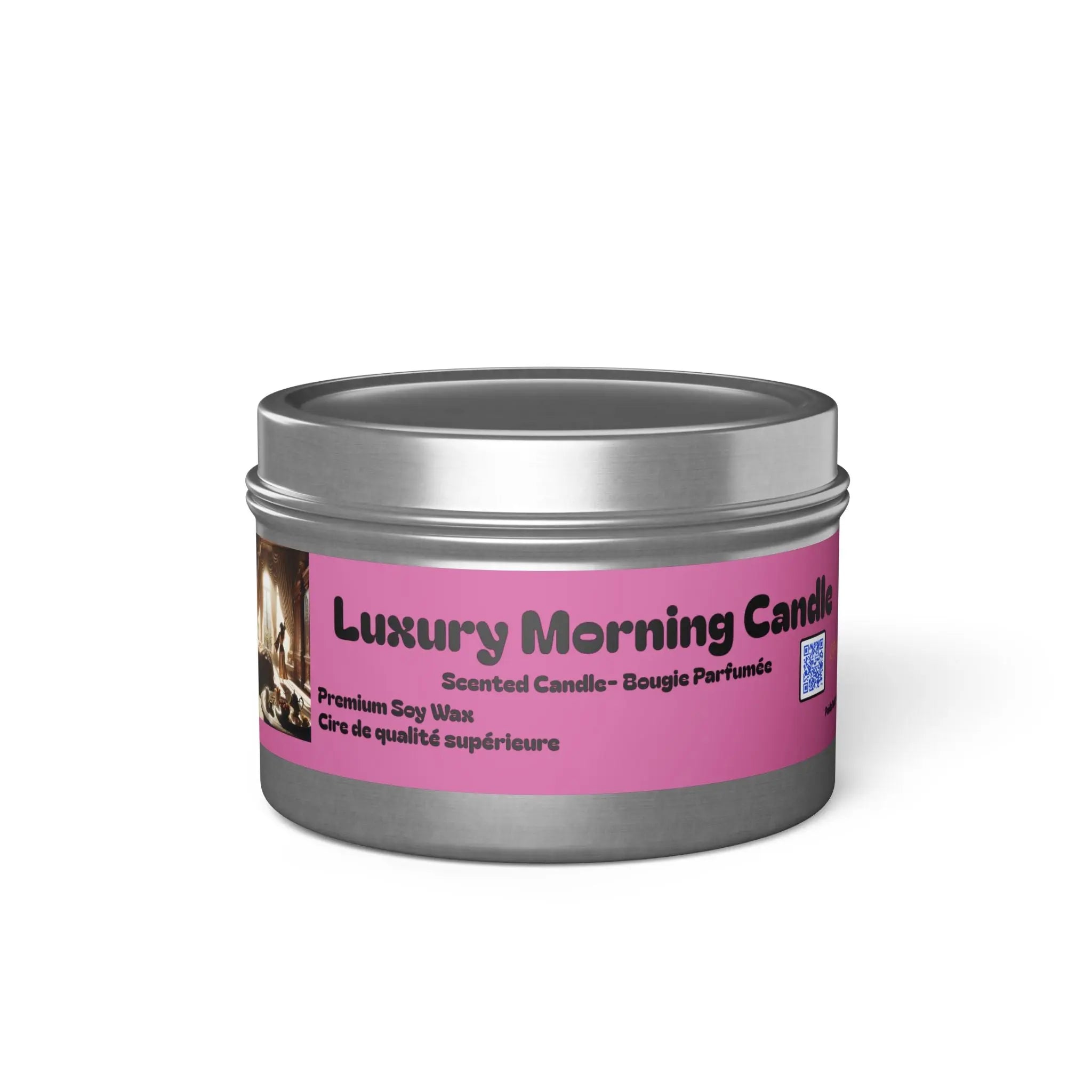 Luxurious Morning Soy Candles, Scented Candle for Relaxation, Home Fragrance Gift, Eco-Friendly Candle, Tin Candle for Aromatherapy Printify