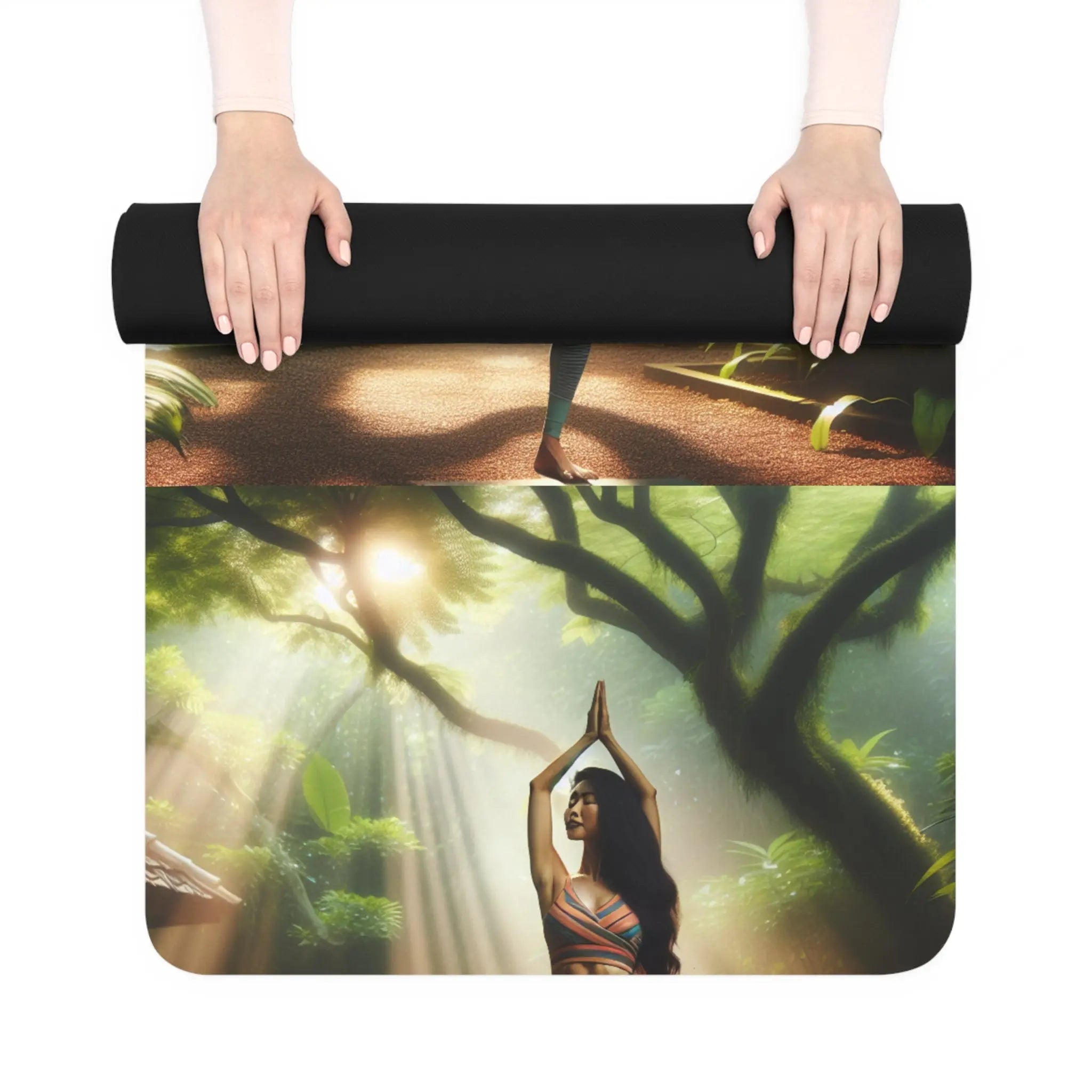 Relaxâ Rubber Yoga Mat - Mindful Meditation & Wellness Essential Printify
