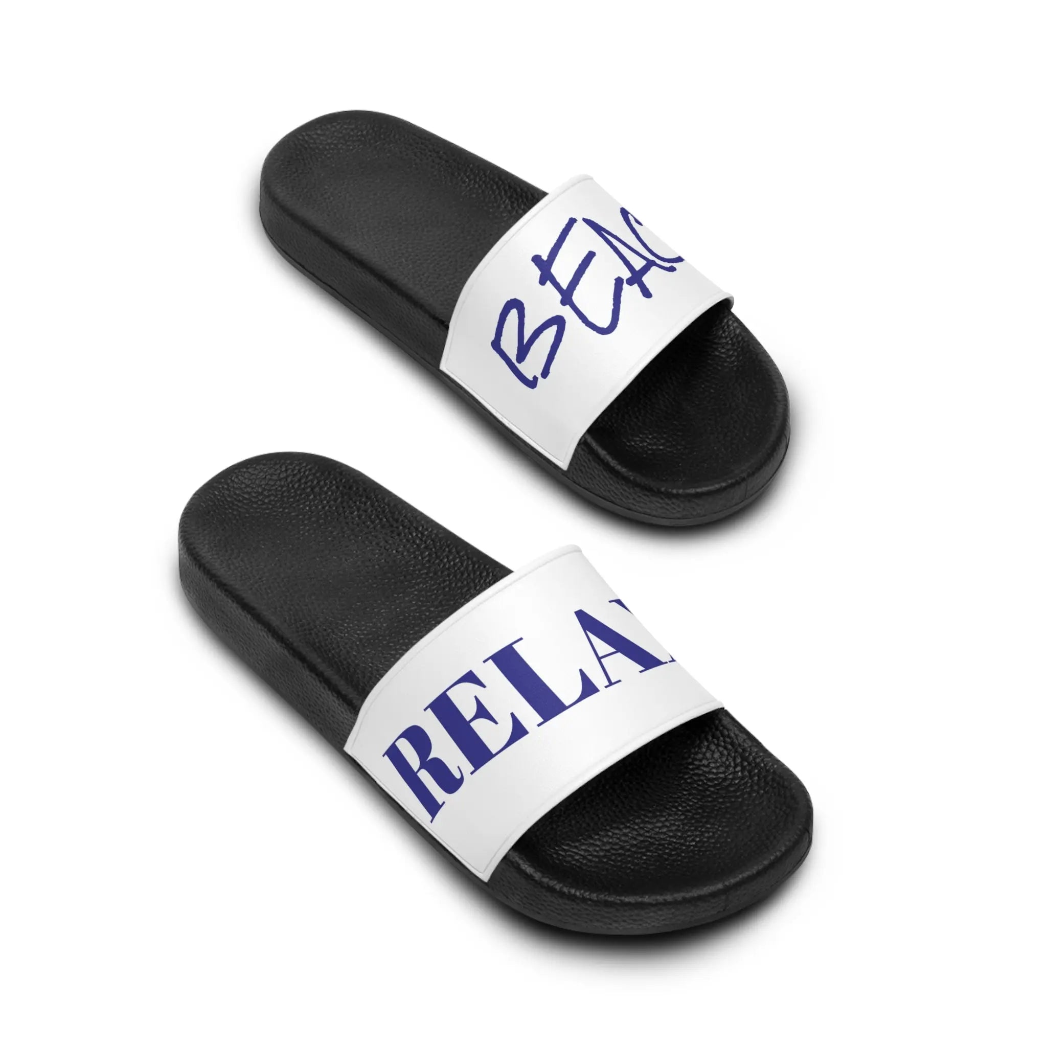 Men's Slide Sandals - Bold 'RELAX BOSS' Design for Summer Comfort Printify