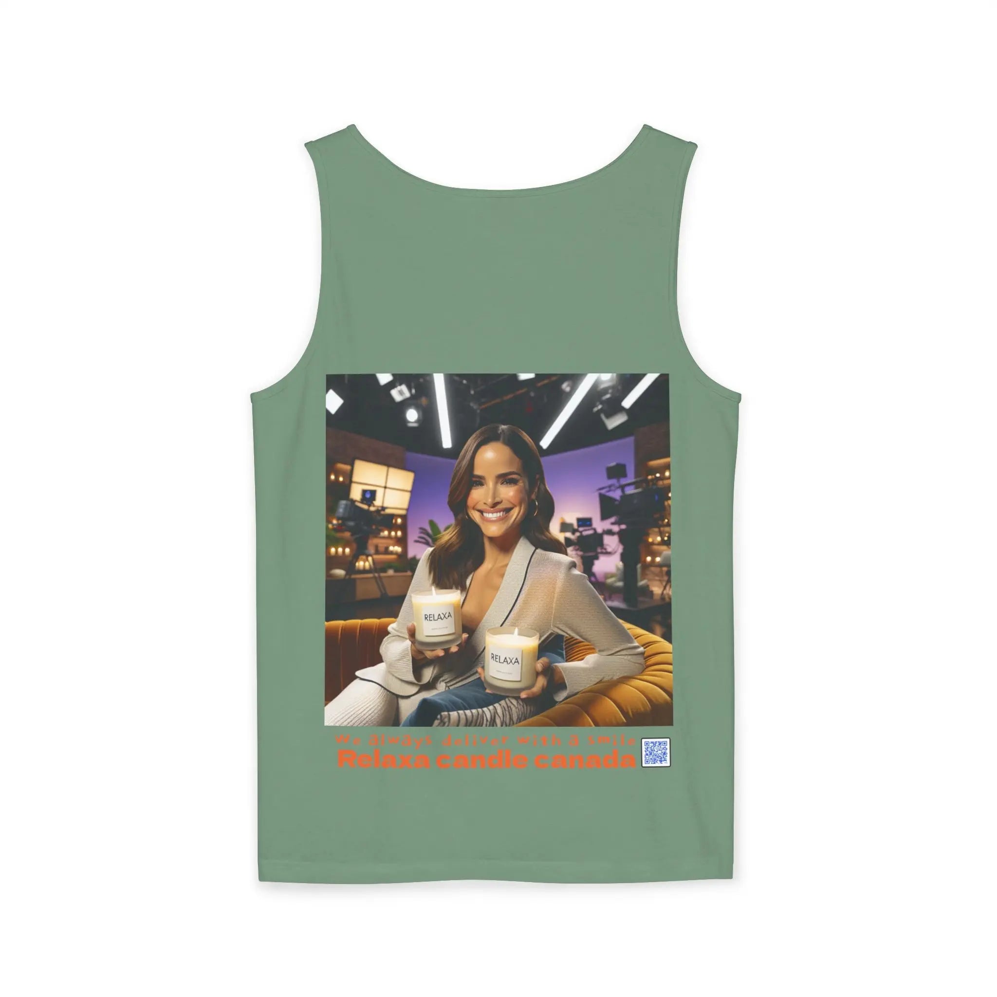 Unisex Relaxing Candle Graphic Tank Top - Perfect for Summer, Gifting & Relaxation Printify