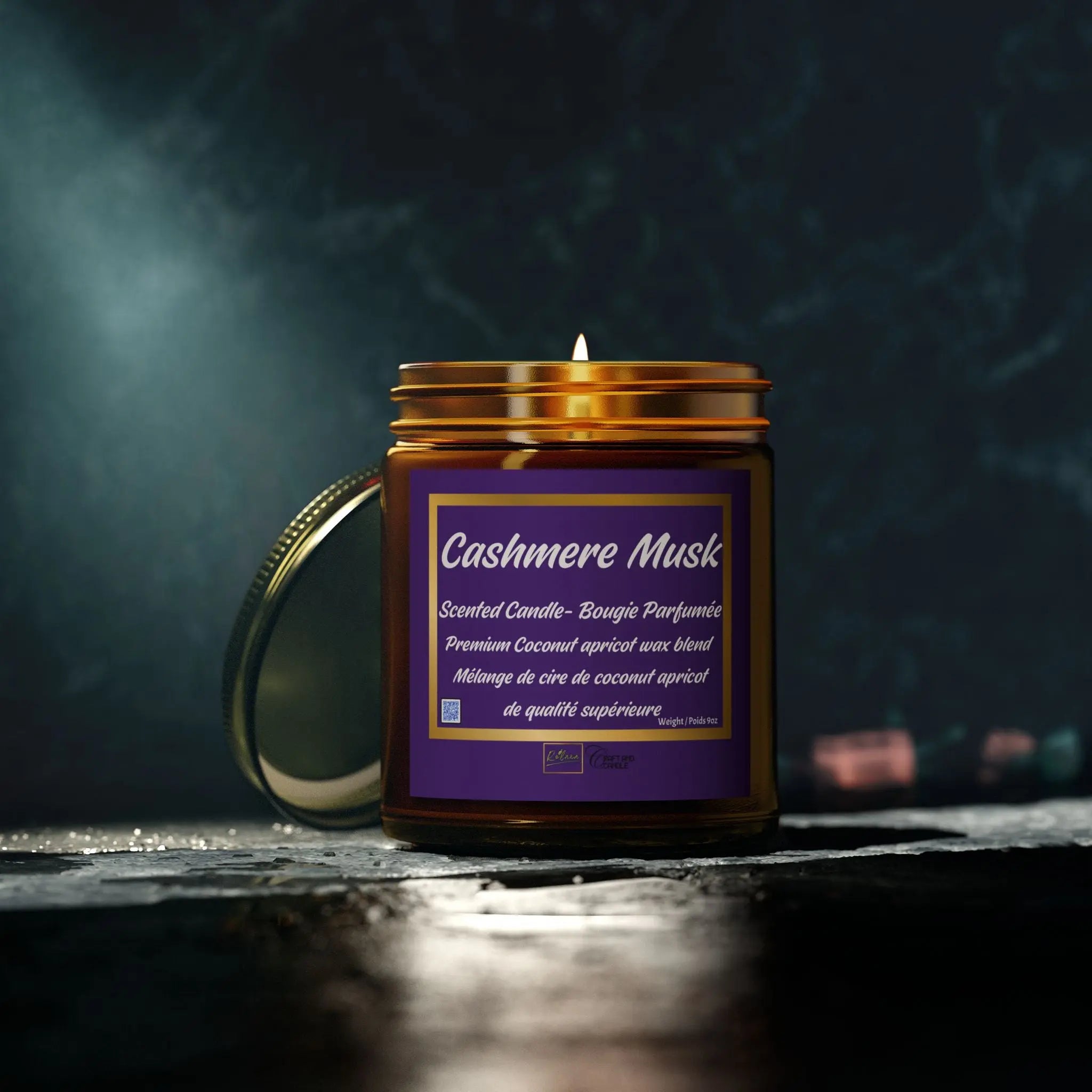 Candle, Cashmere Musk Scented Coconut Apricot Relaxa Candle Canada