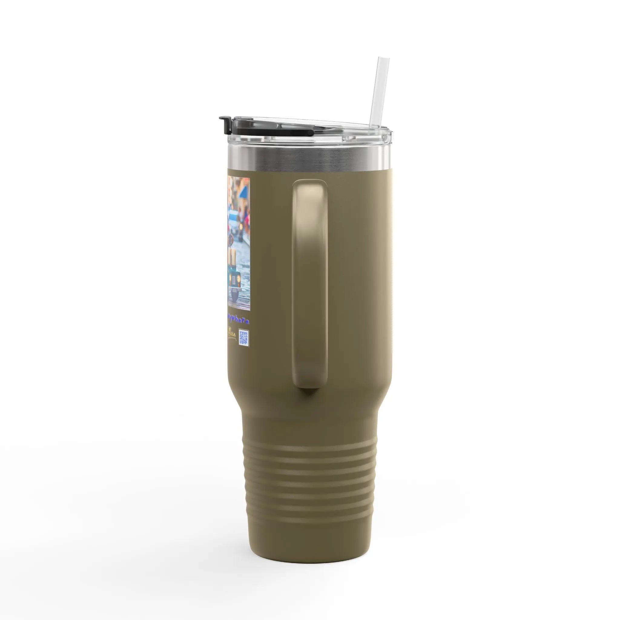 Insulated Travel Mug - We Deliver Everywhere Design, 40oz Printify