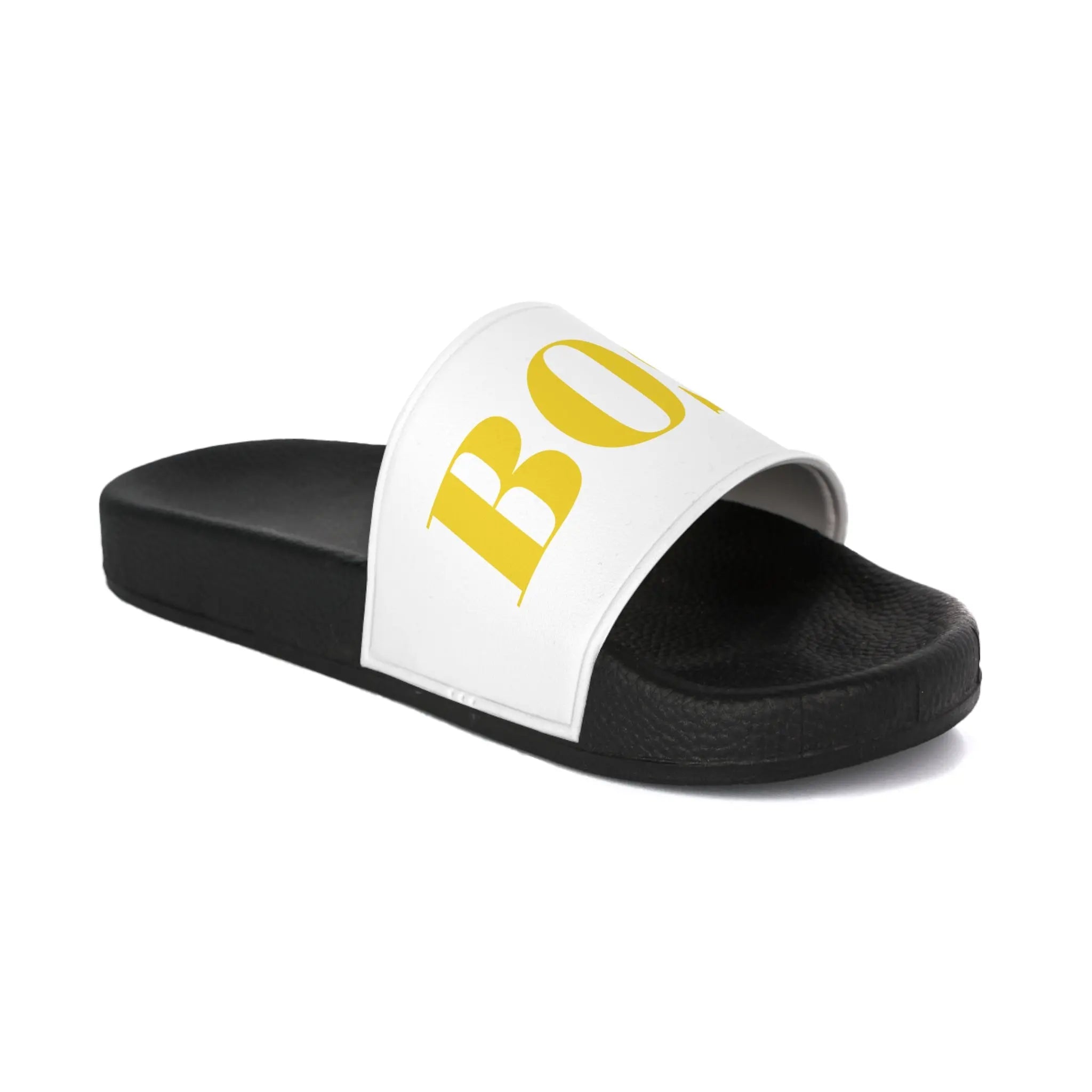 Men's Slide Sandals - Bold 'RELAX BOSS' Design for Summer Comfort Printify