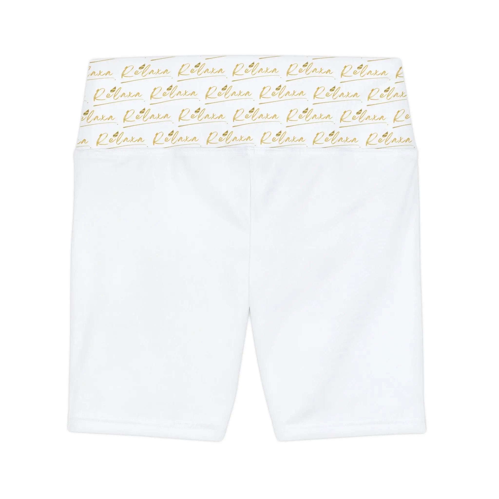 Yoga & Fitness Women's Workout Shorts with Stylish Gold Logo Printify