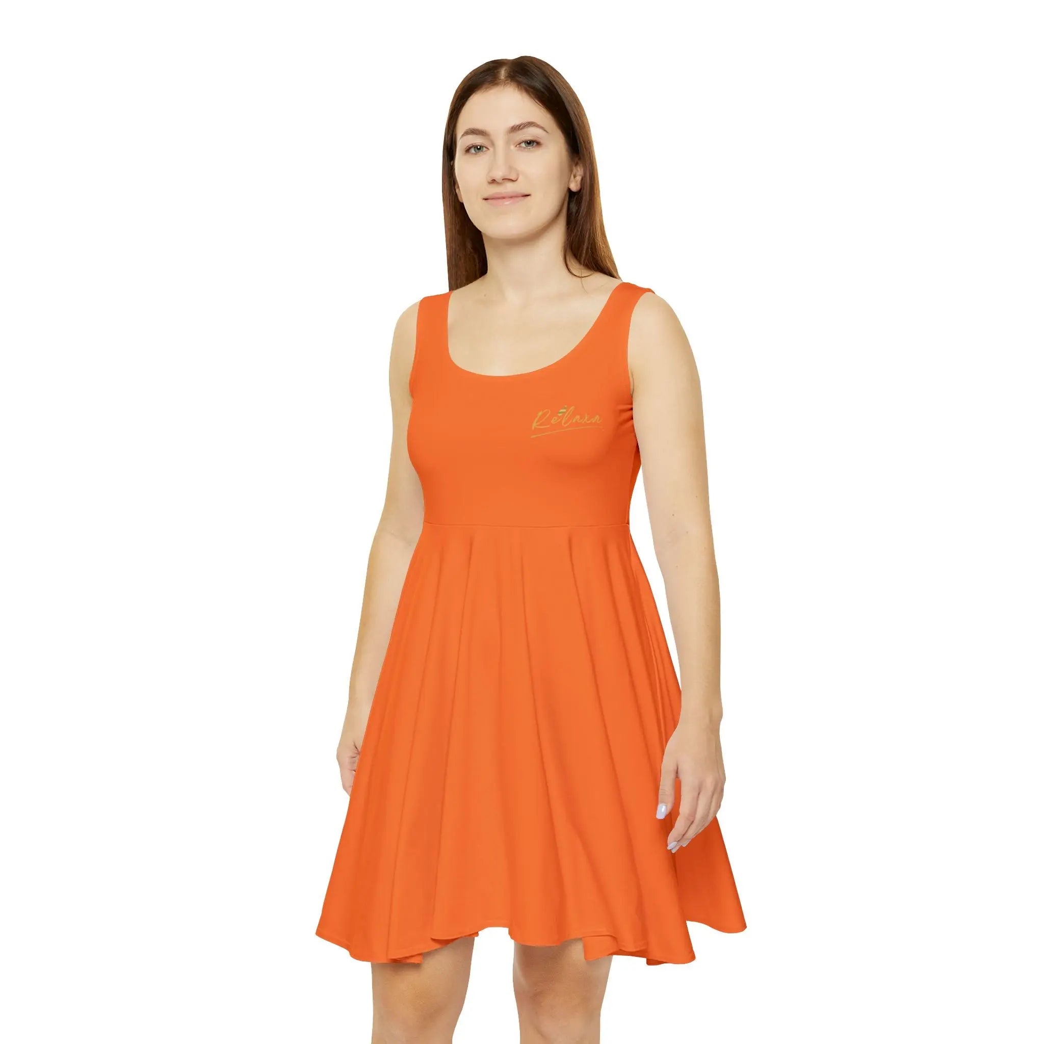 Chic Women's Skater Dress - Elegant White Casual Style Printify