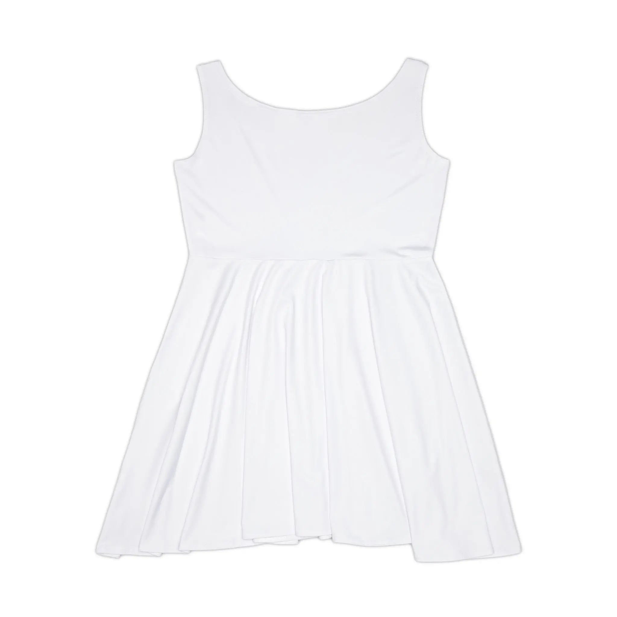 Chic Women's Skater Dress - Elegant White Casual Style Printify