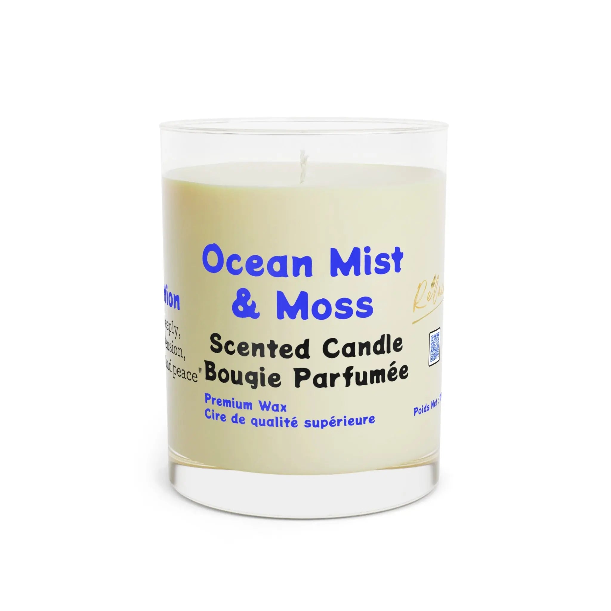 Relaxation Scented Candle - 11oz Full Glass with Inspirational Quote Printify