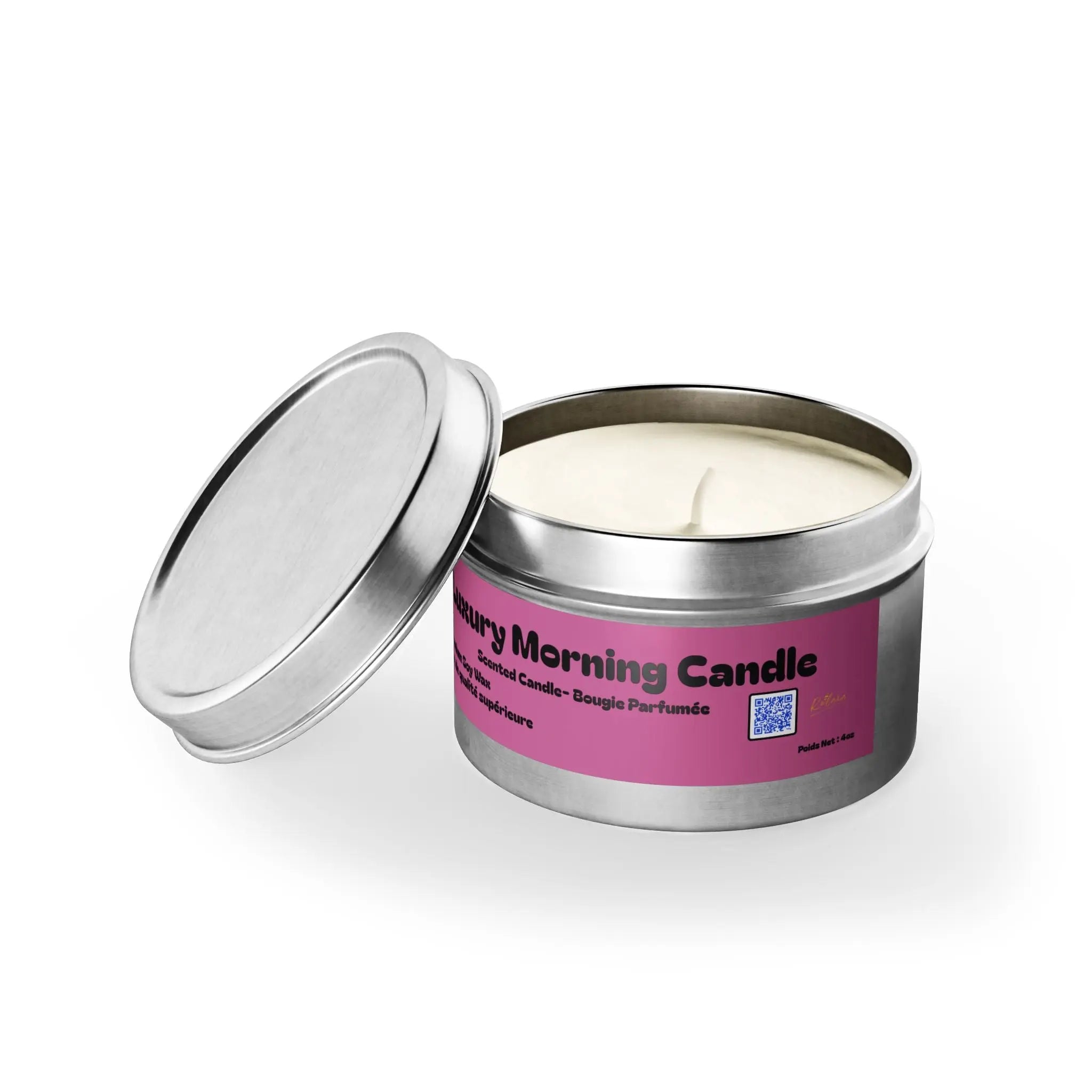 Luxurious Morning Soy Candles, Scented Candle for Relaxation, Home Fragrance Gift, Eco-Friendly Candle, Tin Candle for Aromatherapy Printify