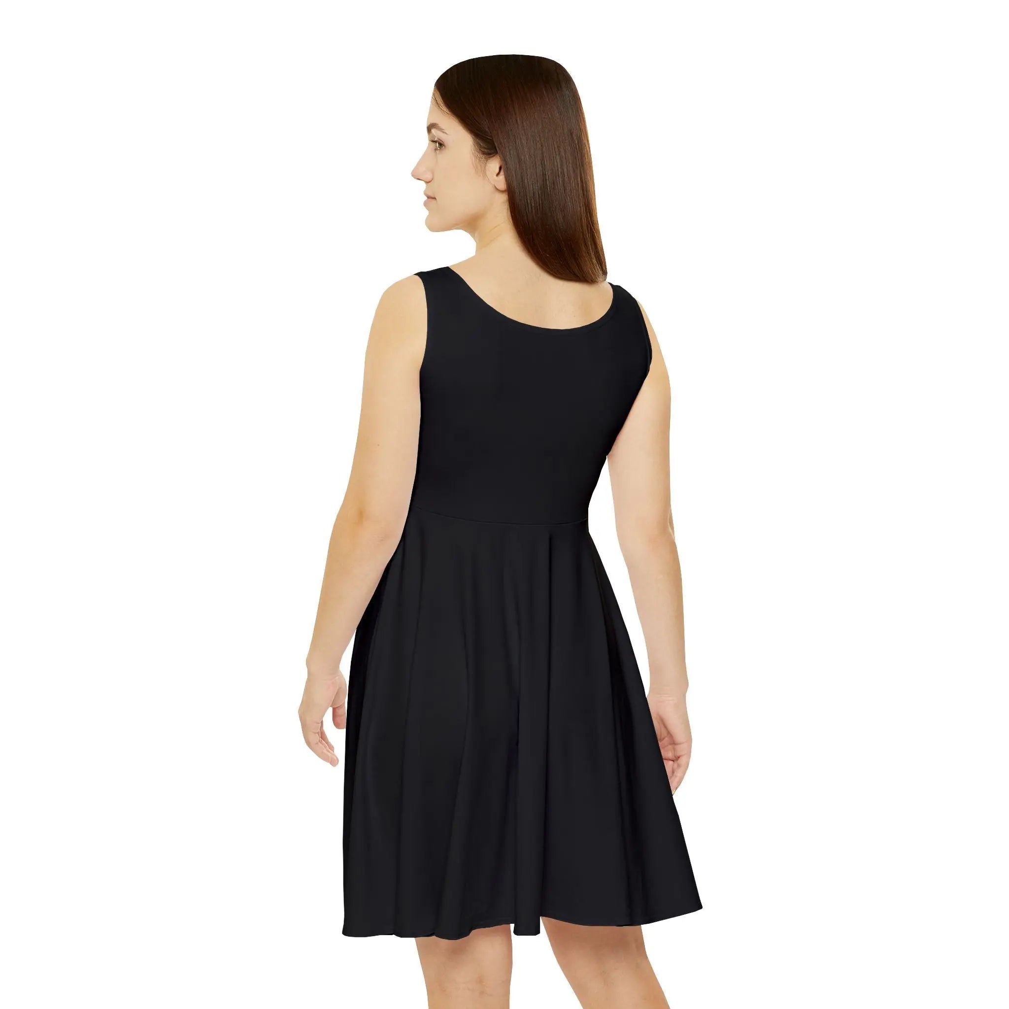 Chic Women's Skater Dress - Elegant White Casual Style Printify