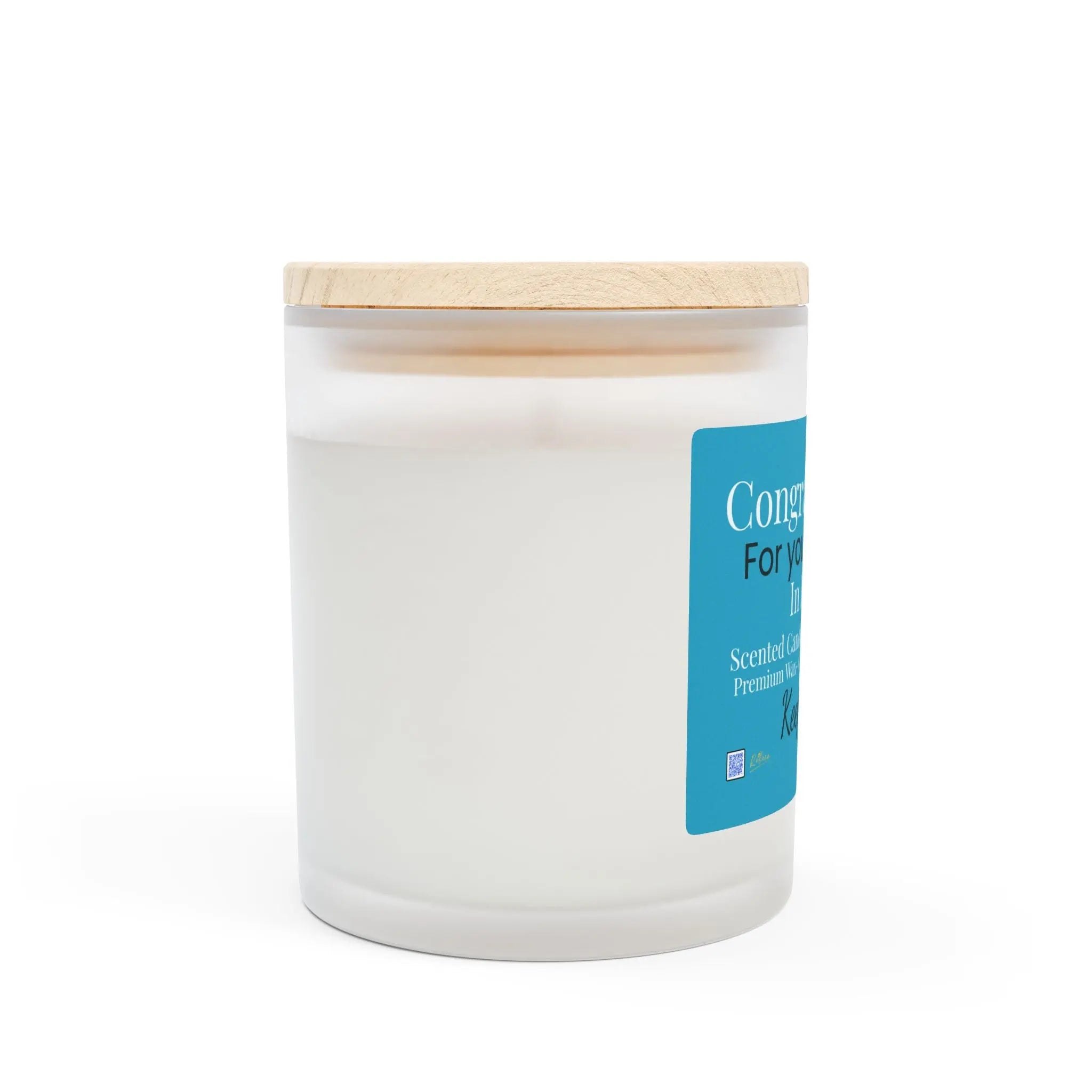 Frosted Glass Graduation Candle - Congratulations for your Diploma! Printify