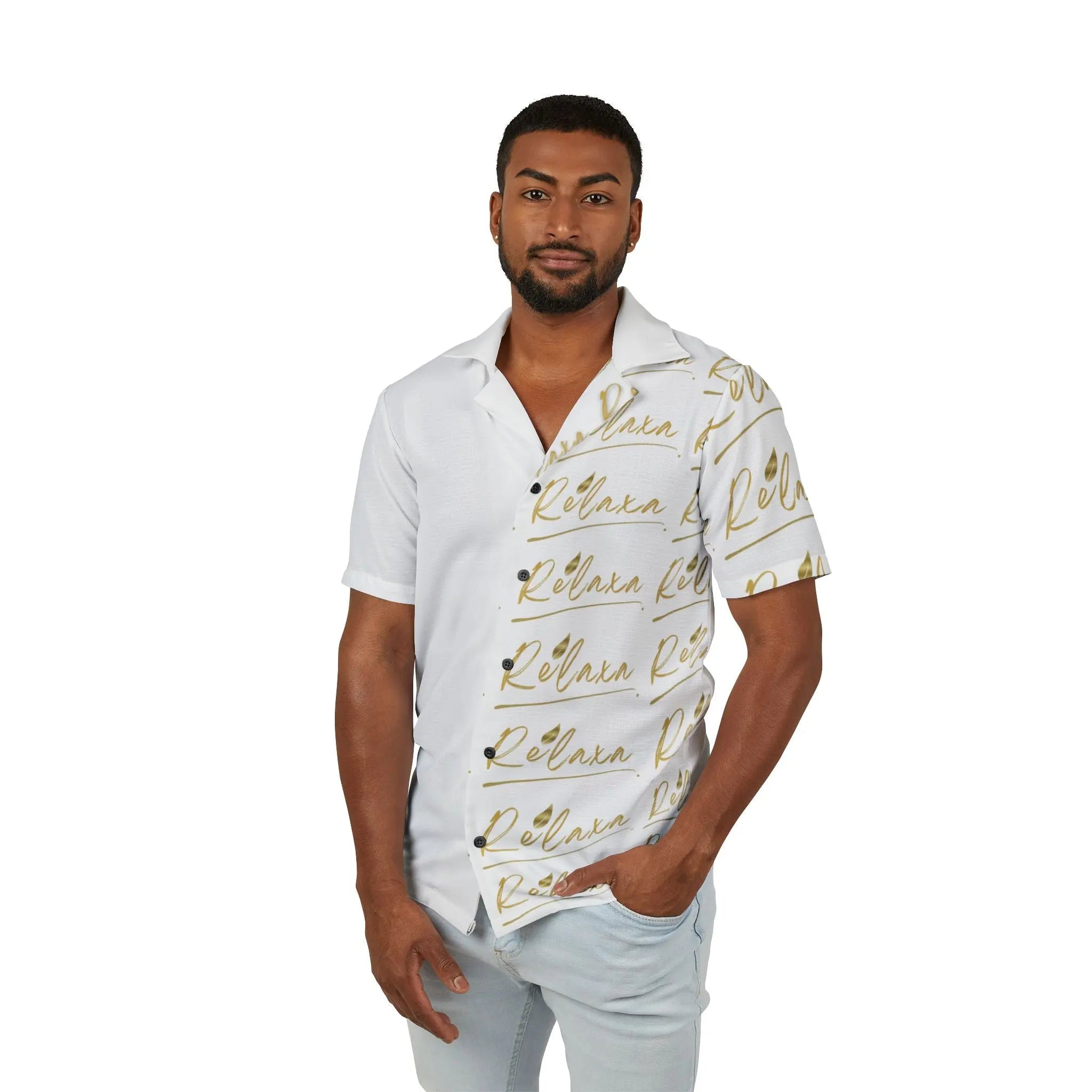 Relaxa Men’s Hawaiian Camp Shirt for Casual Summer Vibes Printify