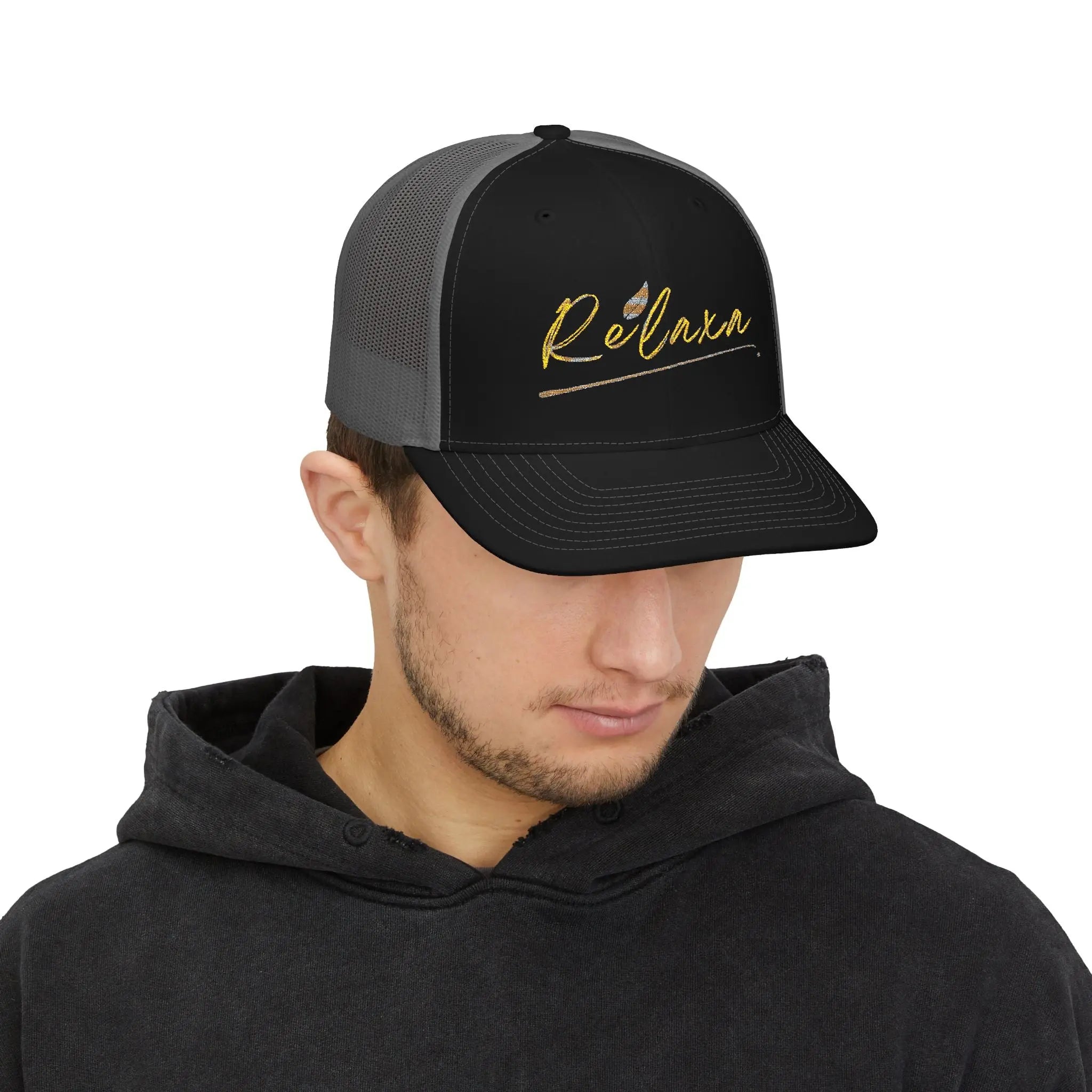 Relaxing Snapback Trucker Cap - Stylish Embroidered Hat Printify