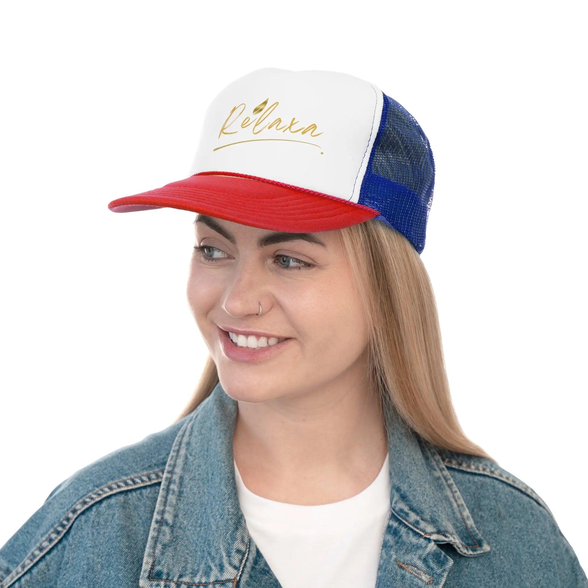 Relaxa Trucker Cap - Powered by Google, Perfect Gift for Tech Lovers Printify