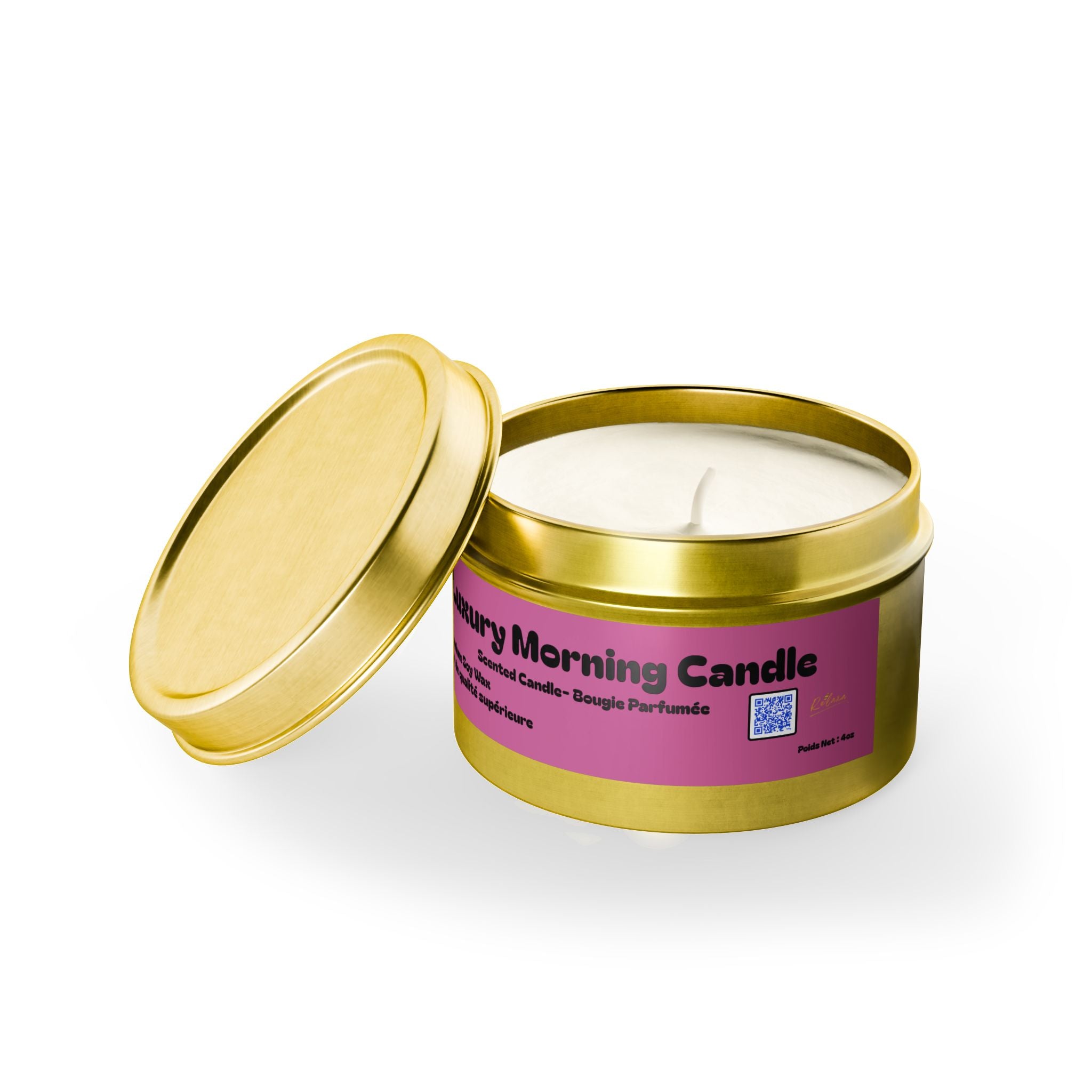 Luxurious Morning Soy Candles, Scented Candle for Relaxation, Home Fragrance Gift, Eco-Friendly Candle, Tin Candle for Aromatherapy