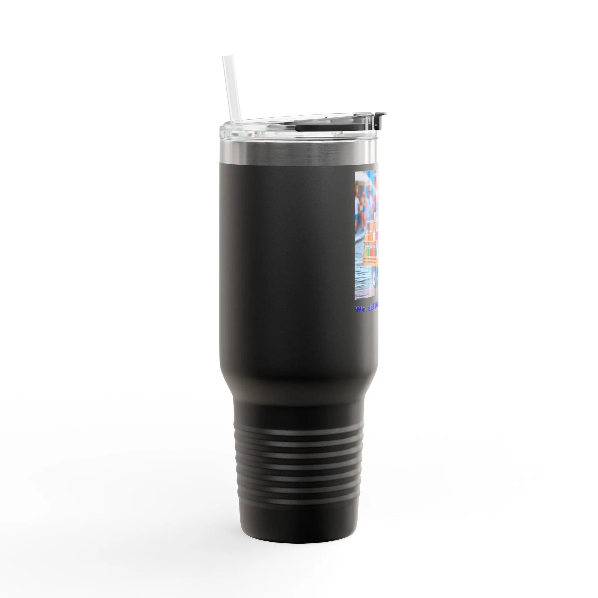 Insulated Travel Mug - We Deliver Everywhere Design, 40oz Printify