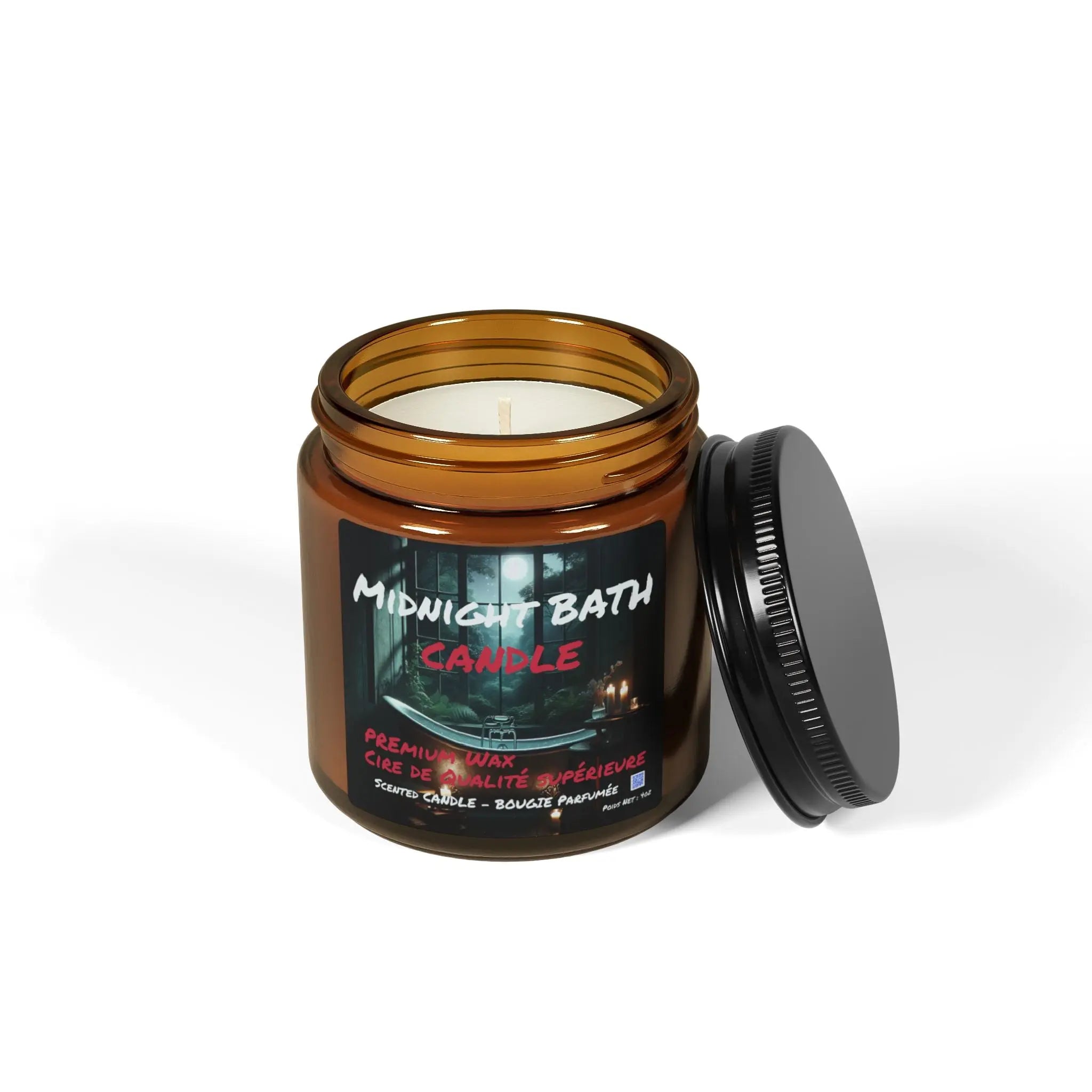 Midnight Bath Scented Soy Candle - Relaxing Ambiance for Self-Care Printify