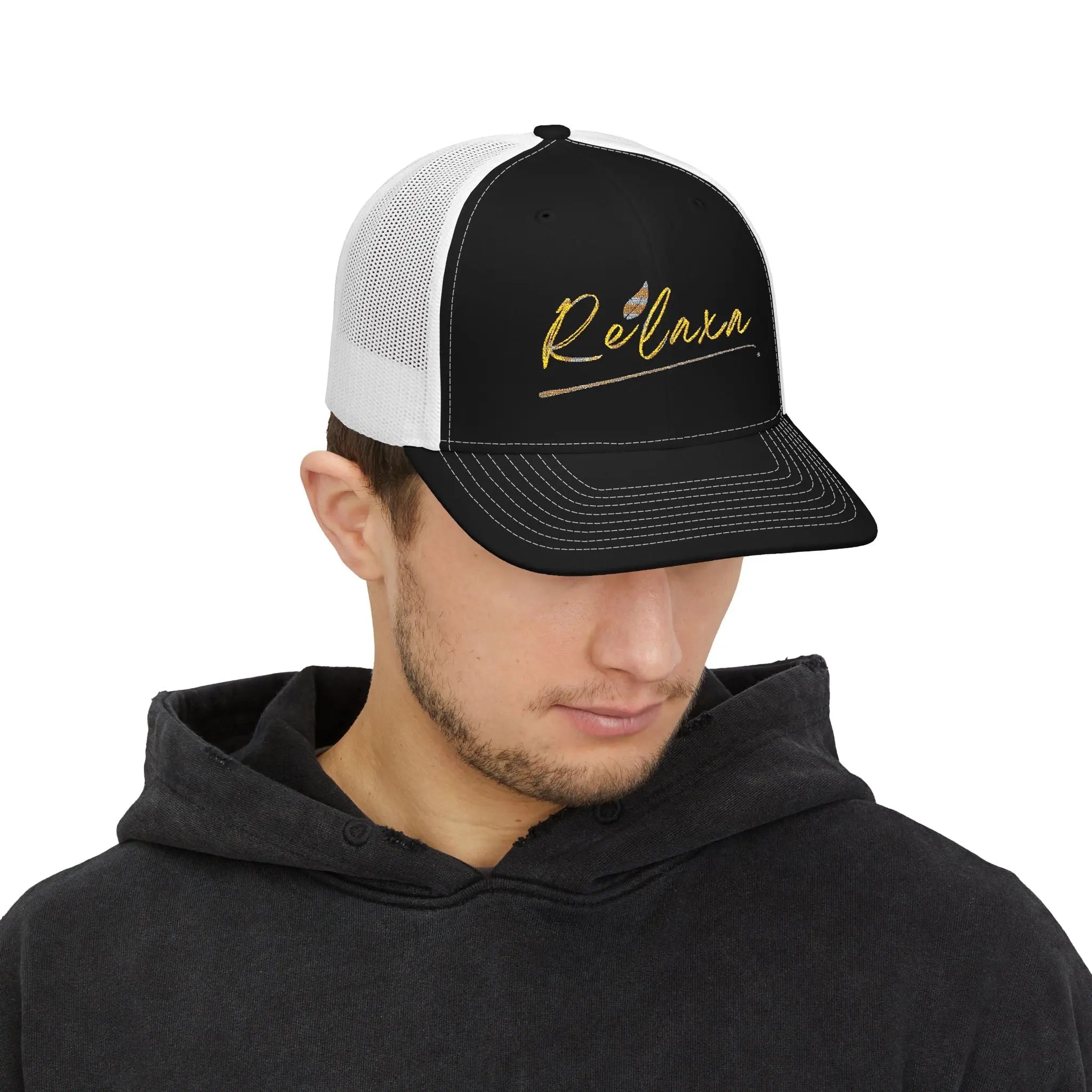 Relaxing Snapback Trucker Cap - Stylish Embroidered Hat Printify