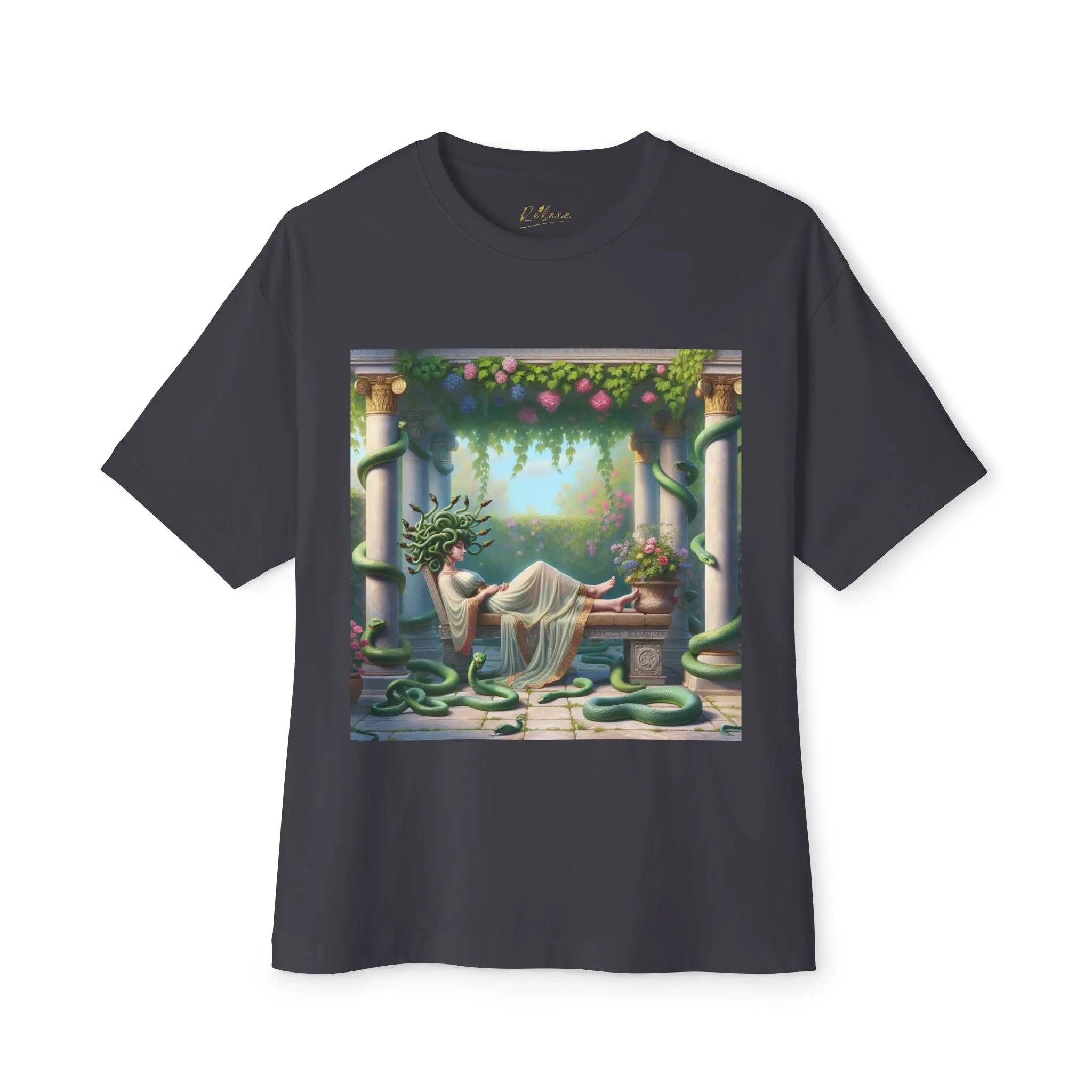 Mystical Medusa Oversized Tee - Unisex Graphic Tee for Art Lovers Printify