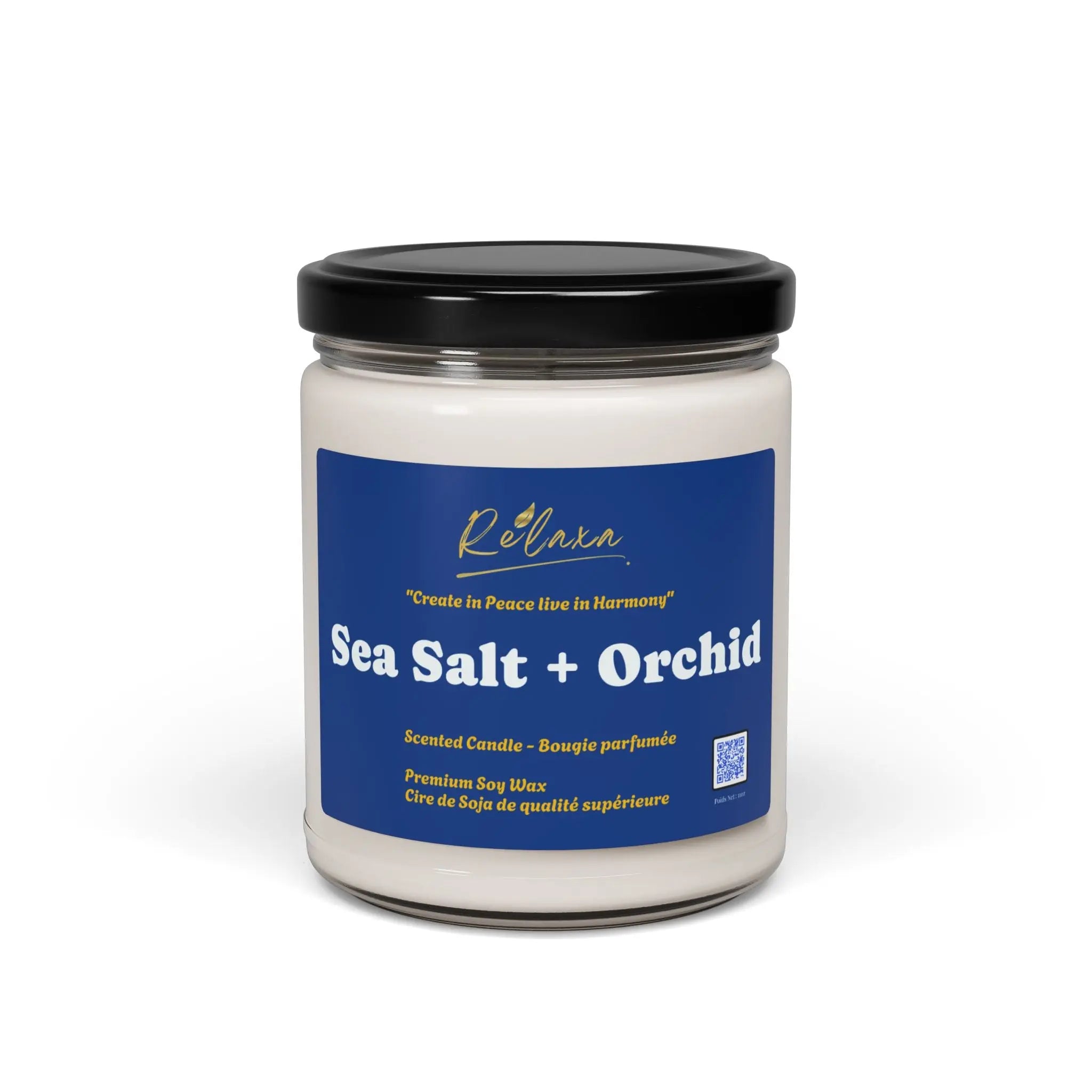 Relaxa Sea Salt + Orchid Candle Printify