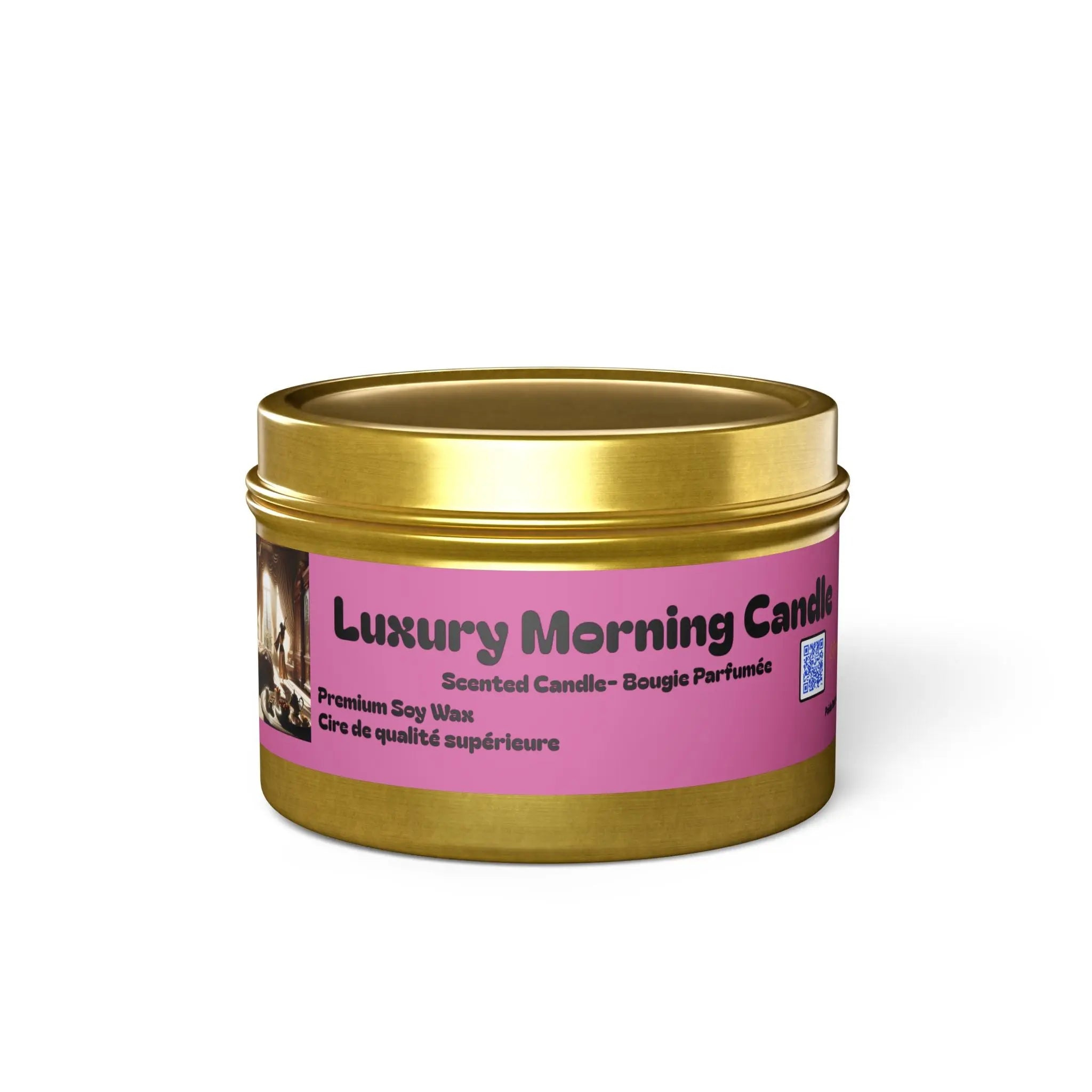 Luxurious Morning Soy Candles, Scented Candle for Relaxation, Home Fragrance Gift, Eco-Friendly Candle, Tin Candle for Aromatherapy Printify