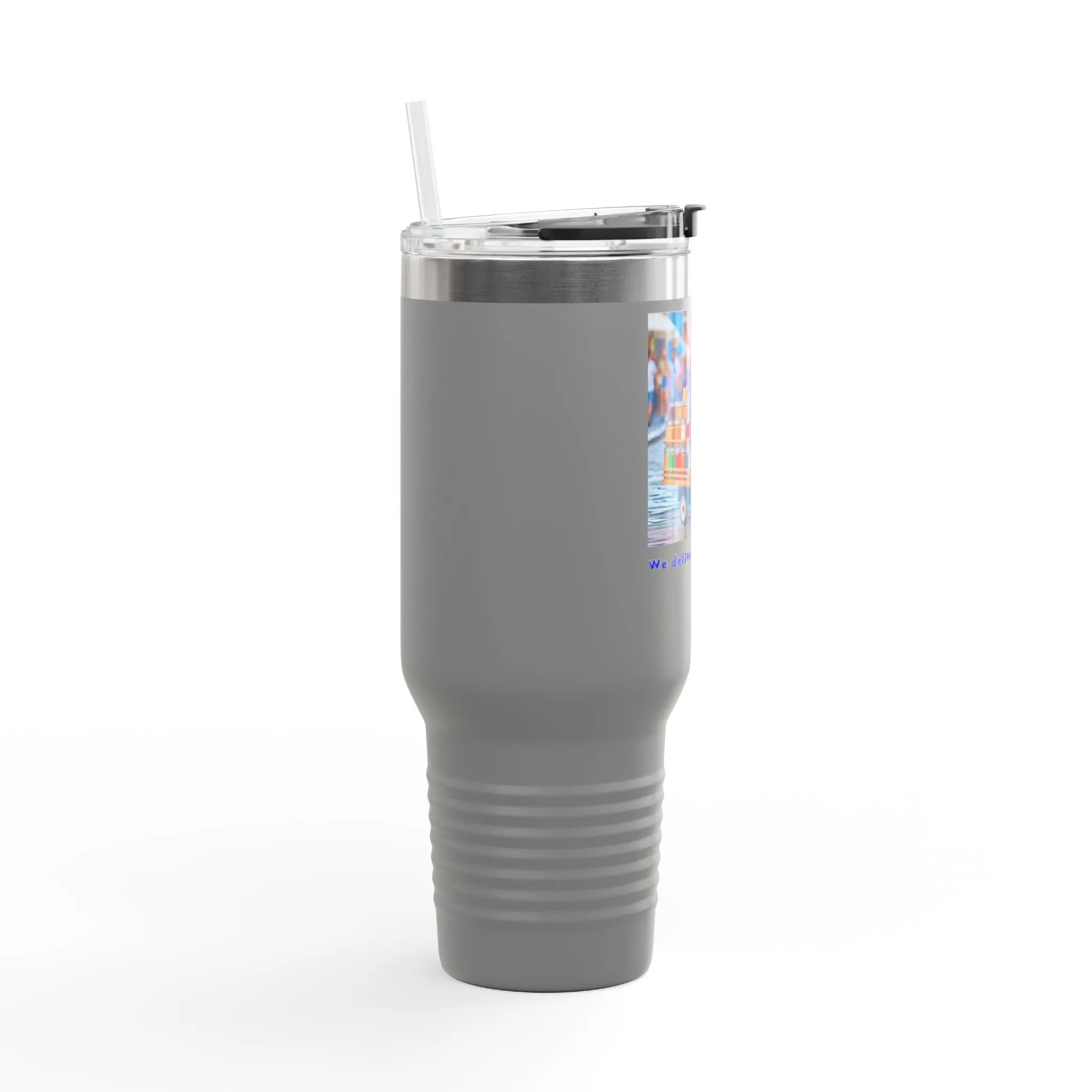 Insulated Travel Mug - We Deliver Everywhere Design, 40oz Printify