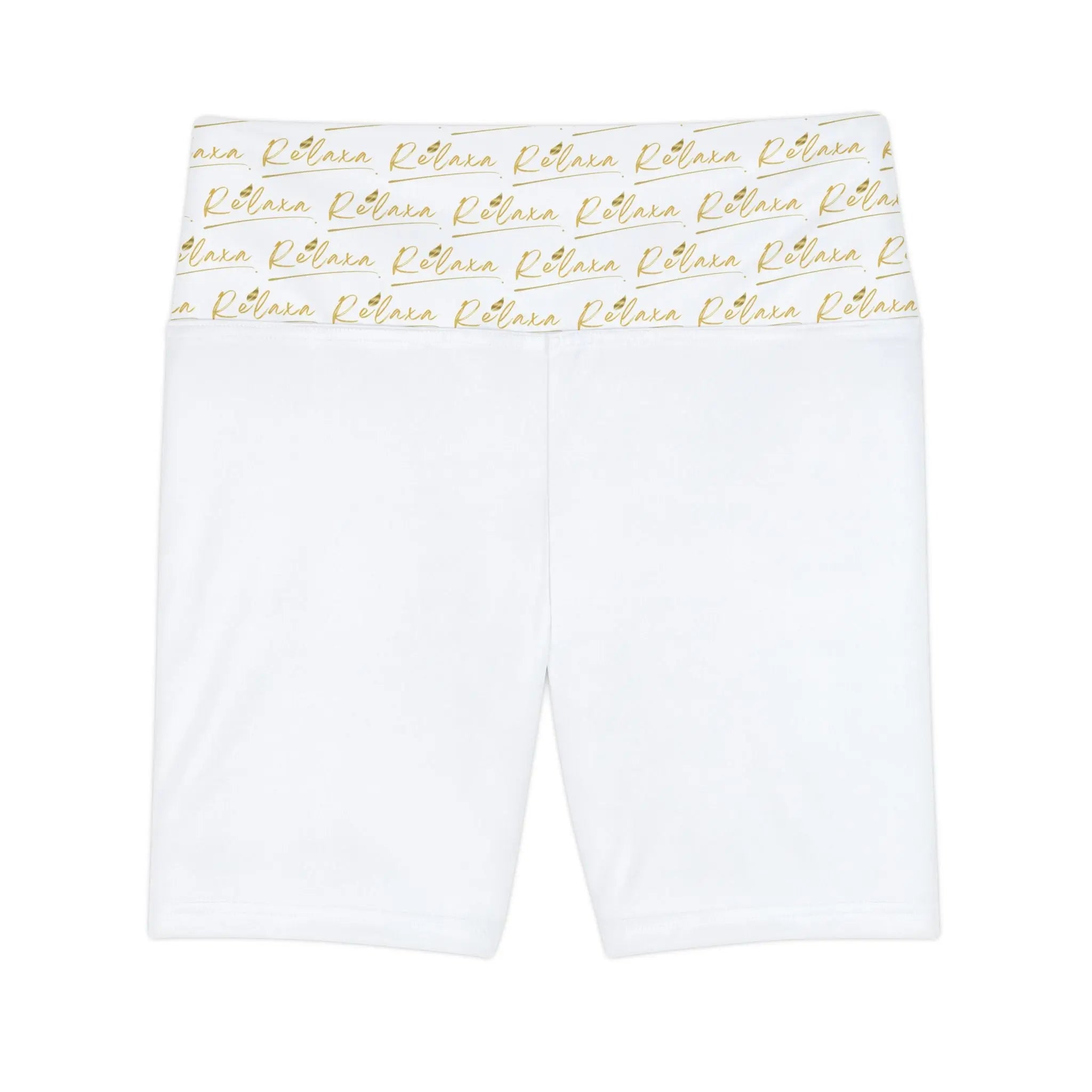 Yoga & Fitness Women's Workout Shorts with Stylish Gold Logo Printify