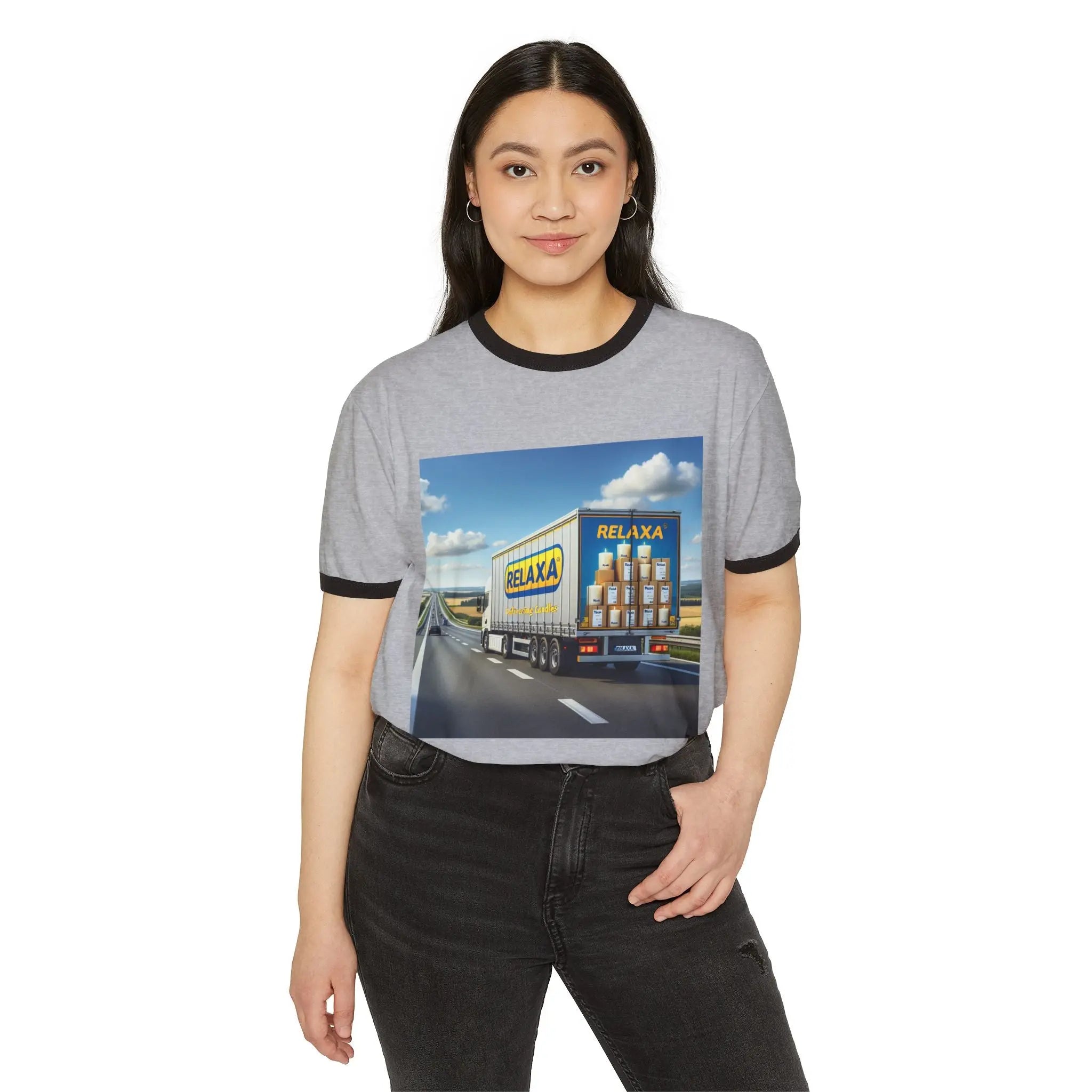 Relaxed Delivery Unisex Cotton Ringer T-Shirt - Fun & Trendy Graphic Tee Printify