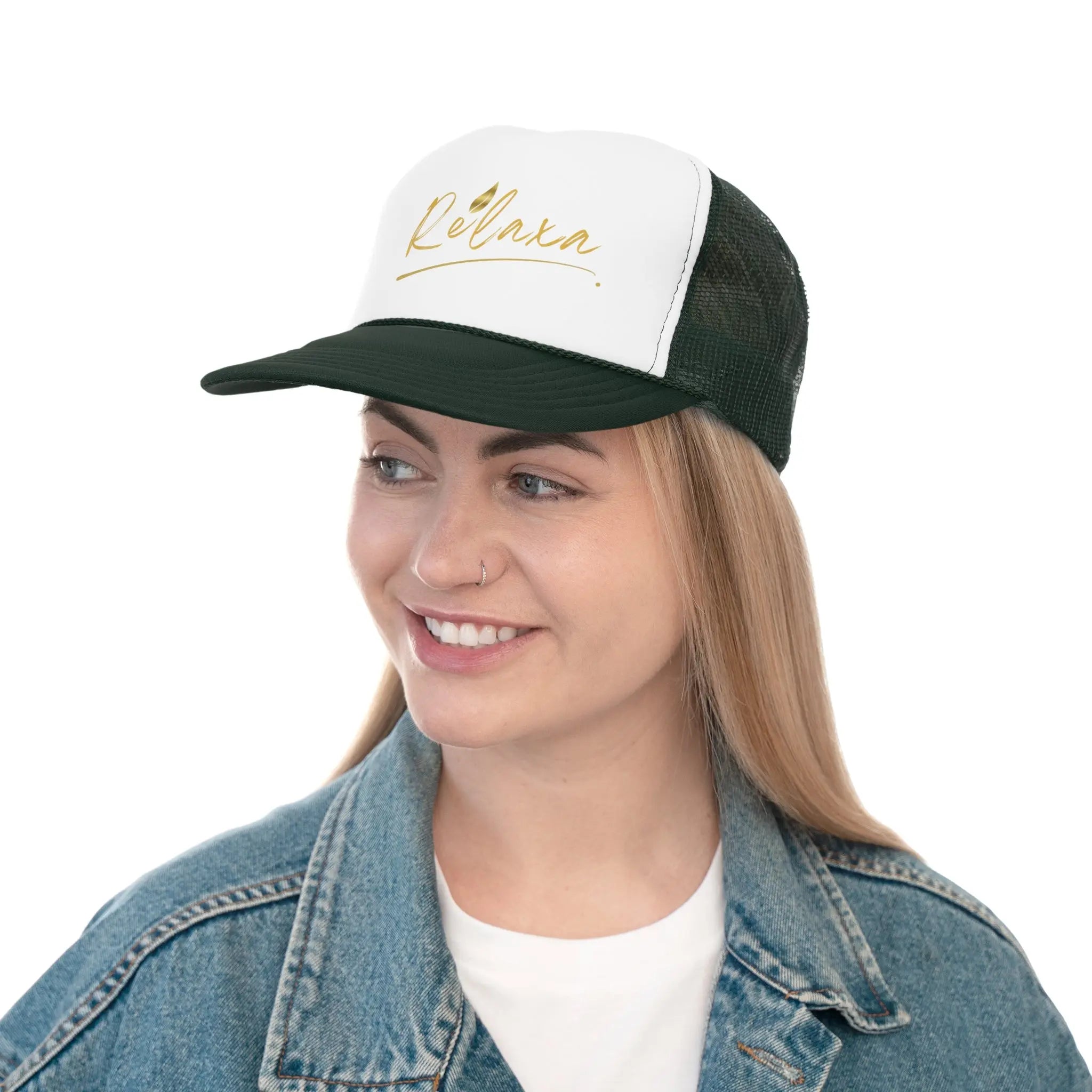 Relaxa Trucker Cap - Powered by Google, Perfect Gift for Tech Lovers Printify