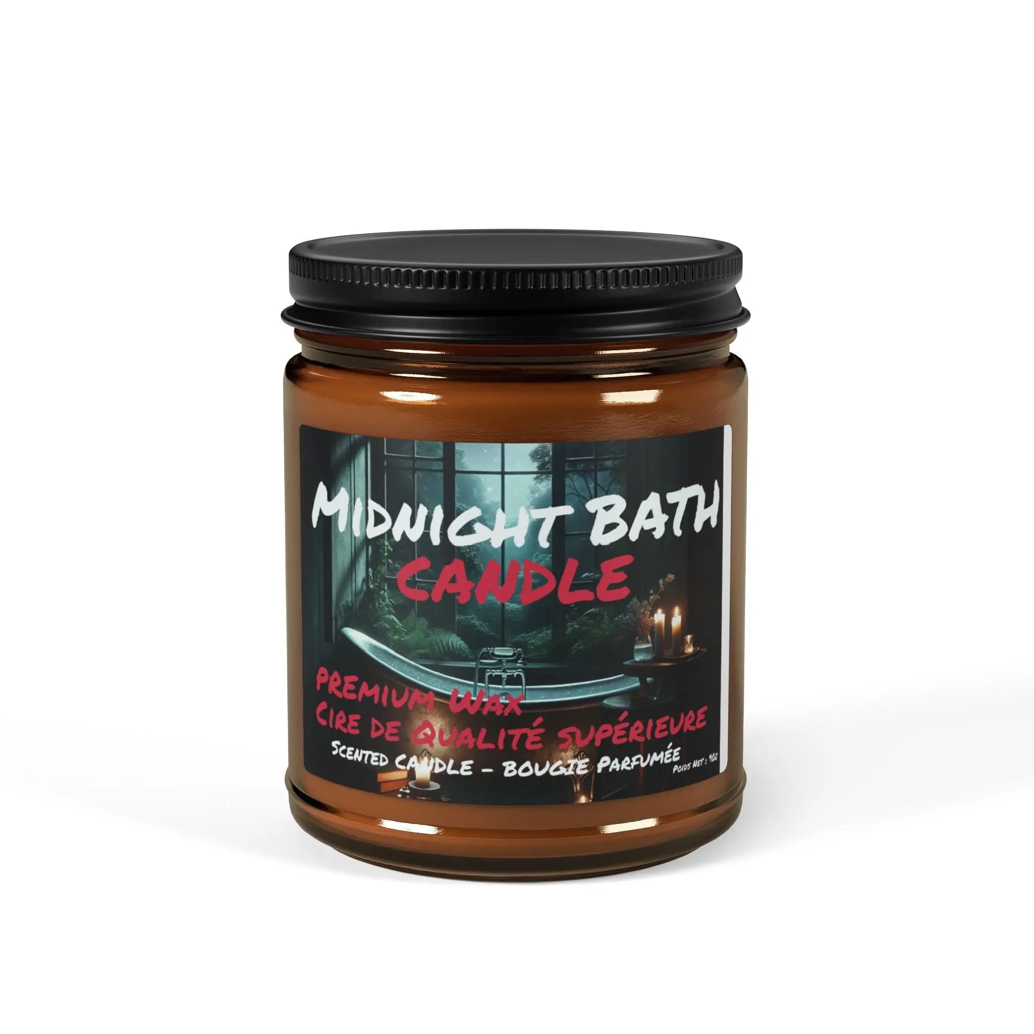Midnight Bath Scented Soy Candle - Relaxing Ambiance for Self-Care Printify