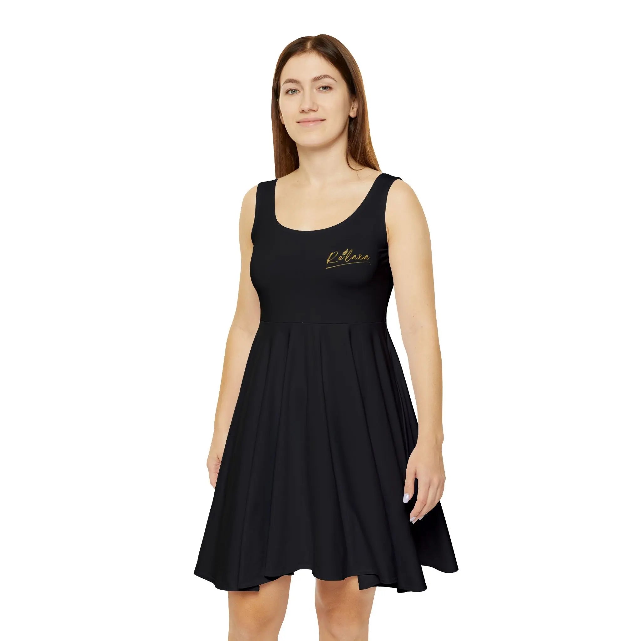 Chic Women's Skater Dress - Elegant White Casual Style Printify