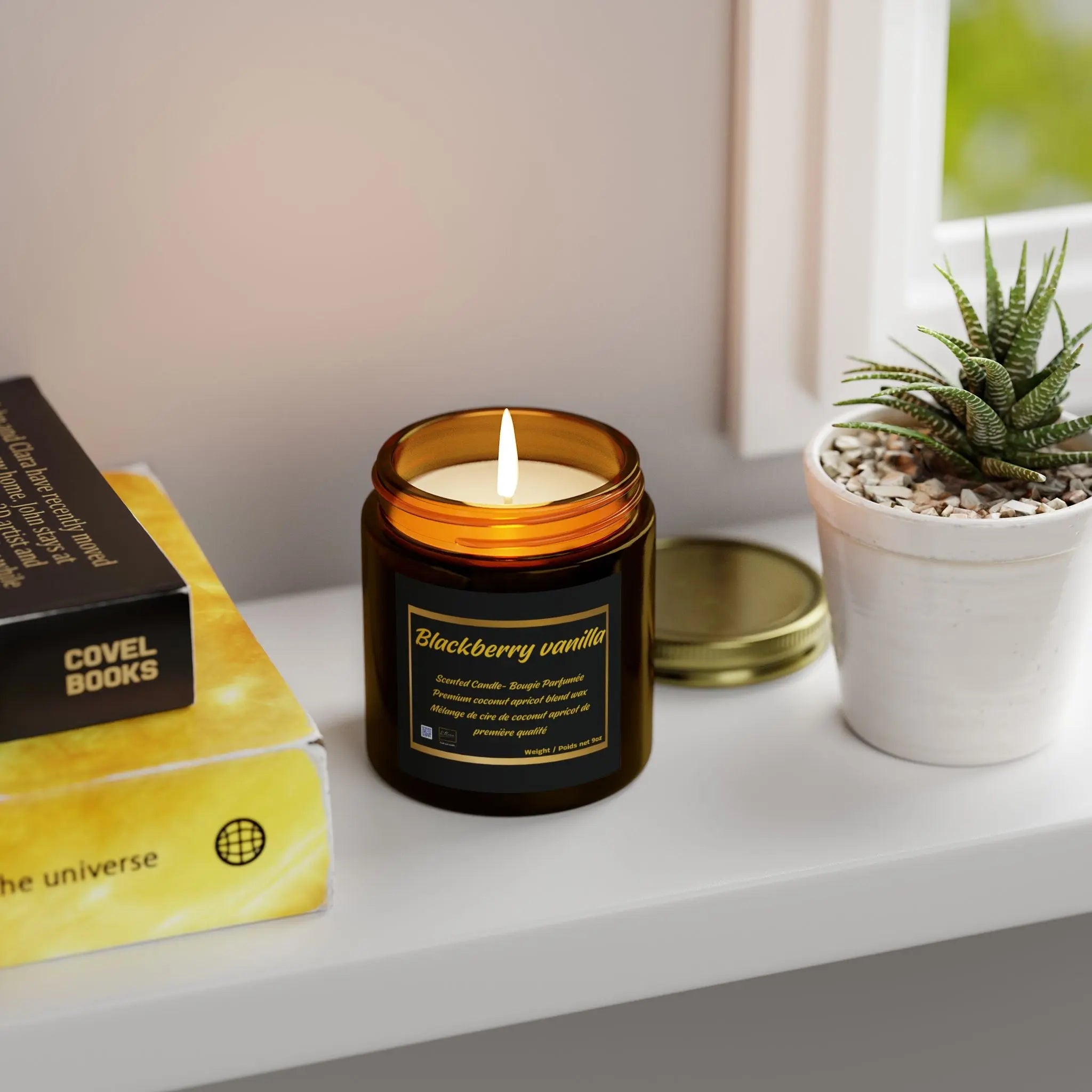 Candle Set - Blackberry Vanilla Scented Candles, 4oz & 9oz Relaxa Candle Canada