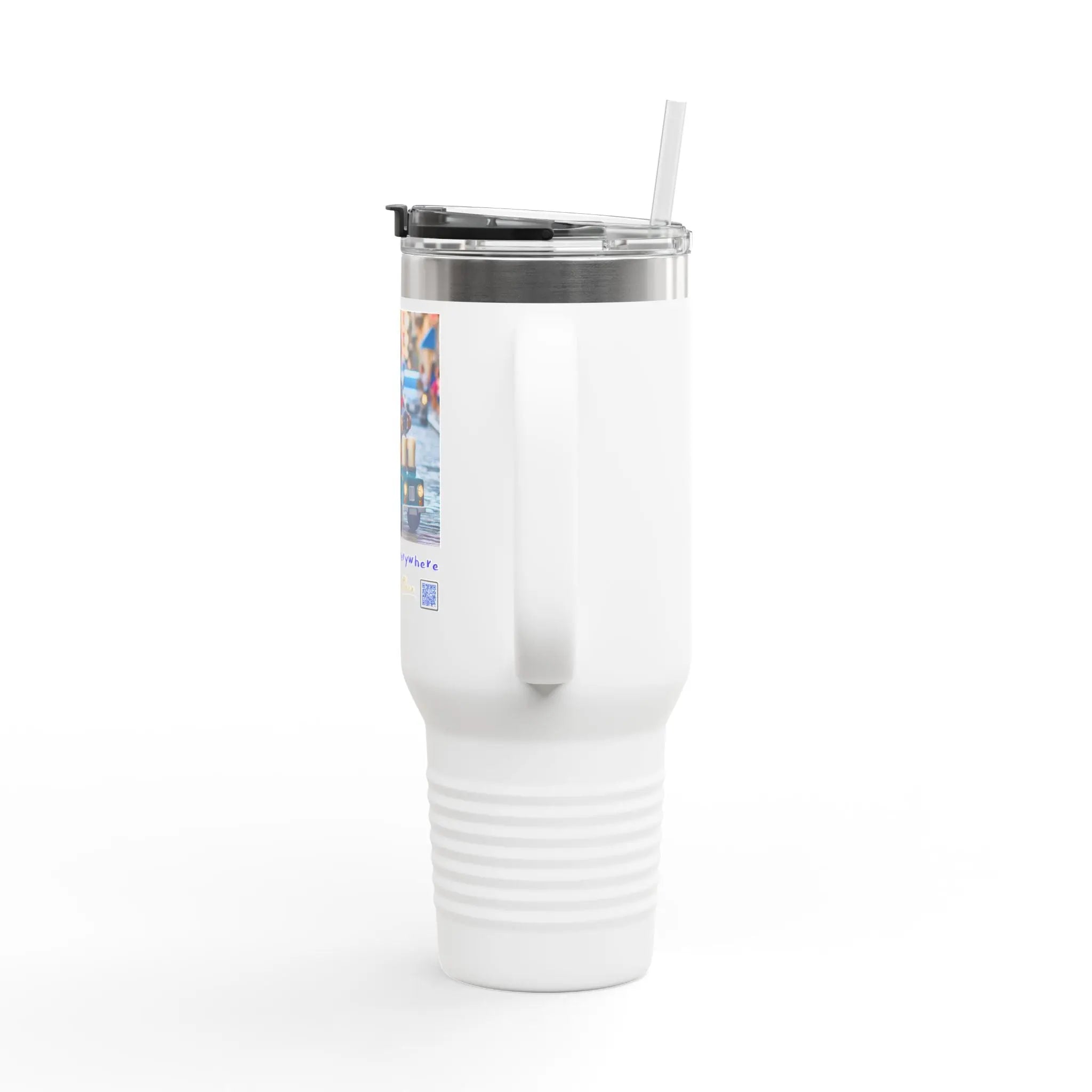 Insulated Travel Mug - We Deliver Everywhere Design, 40oz Printify